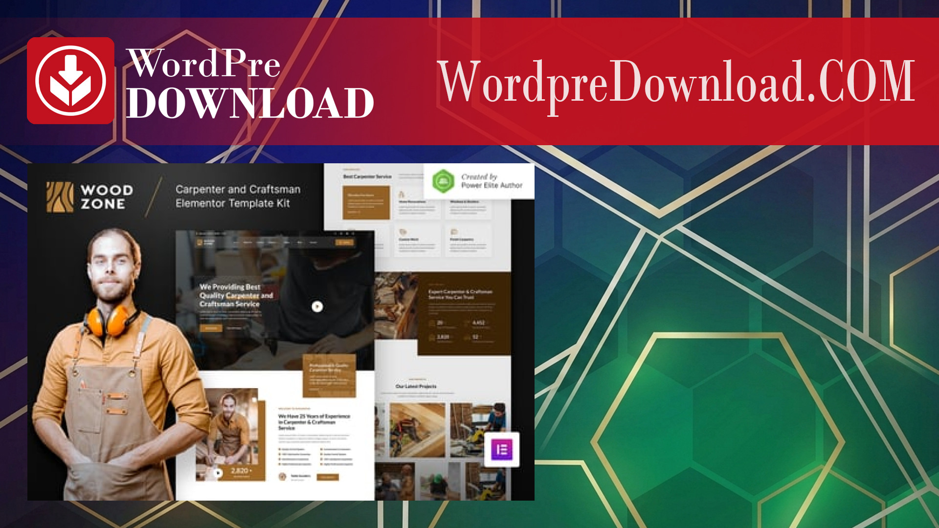 Woodzone – Carpenter and Craftsman Elementor Template Kit – WordpreDownload.COM