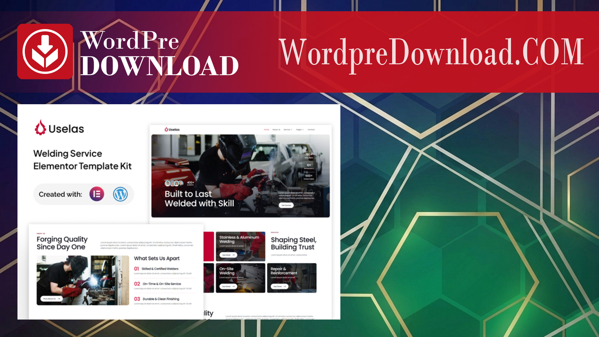 Uselas – Welding Service Elementor Template Kit – WordpreDownload.COM