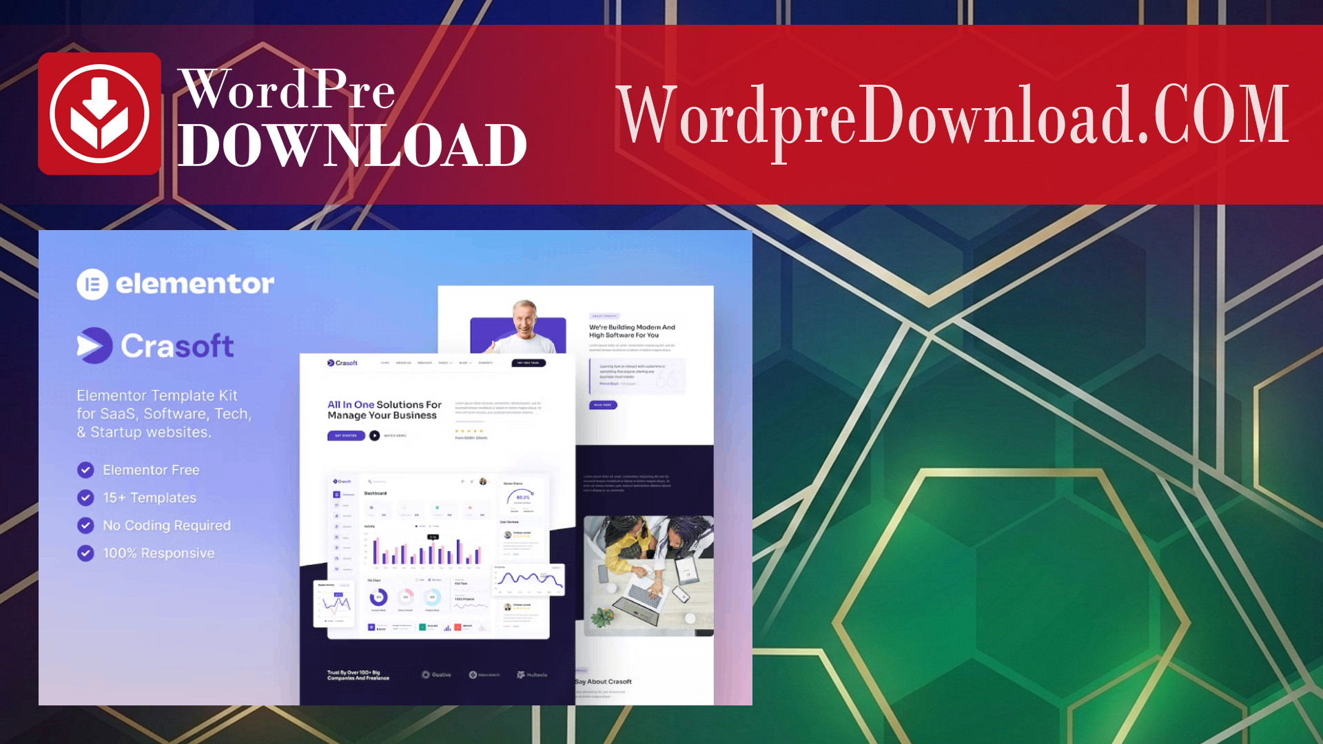 Crasoft – SaaS and Tech Startup Company Elementor Template Kit – Wordpredownload.com