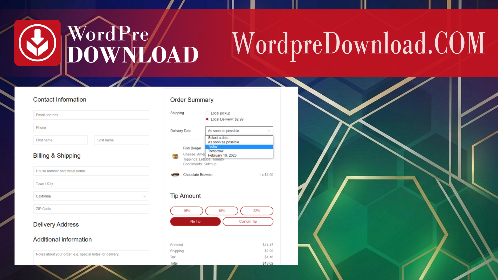 WooCommerce Delivery – Delivery Date and Time Slots – WordpreDownload.COM