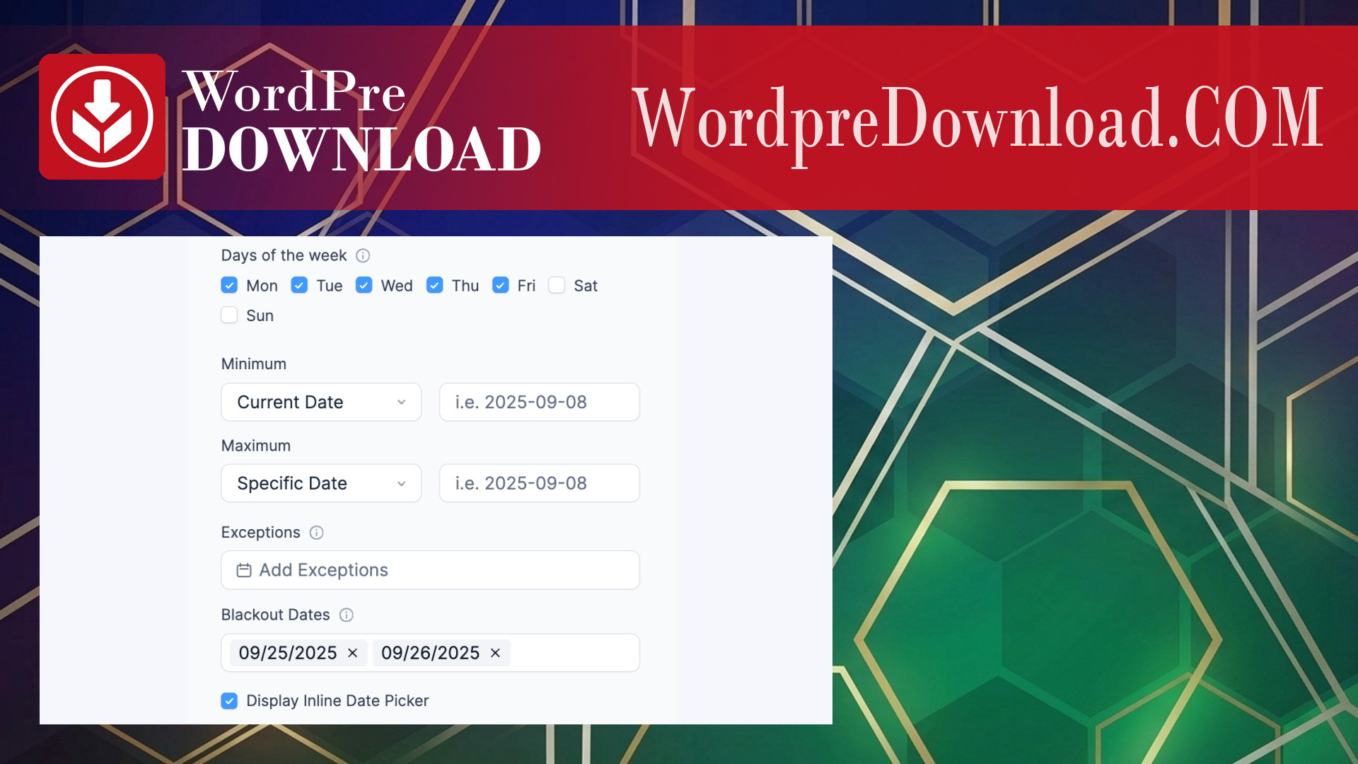 Formidable Forms – Datepicker Options – WordpreDownload.COM
