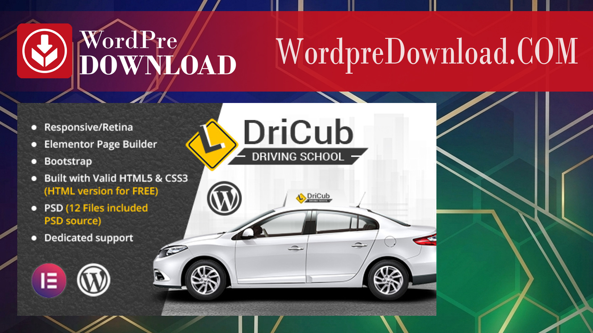 DriCub – Driving School WordPress Theme – WordpreDownload.COM