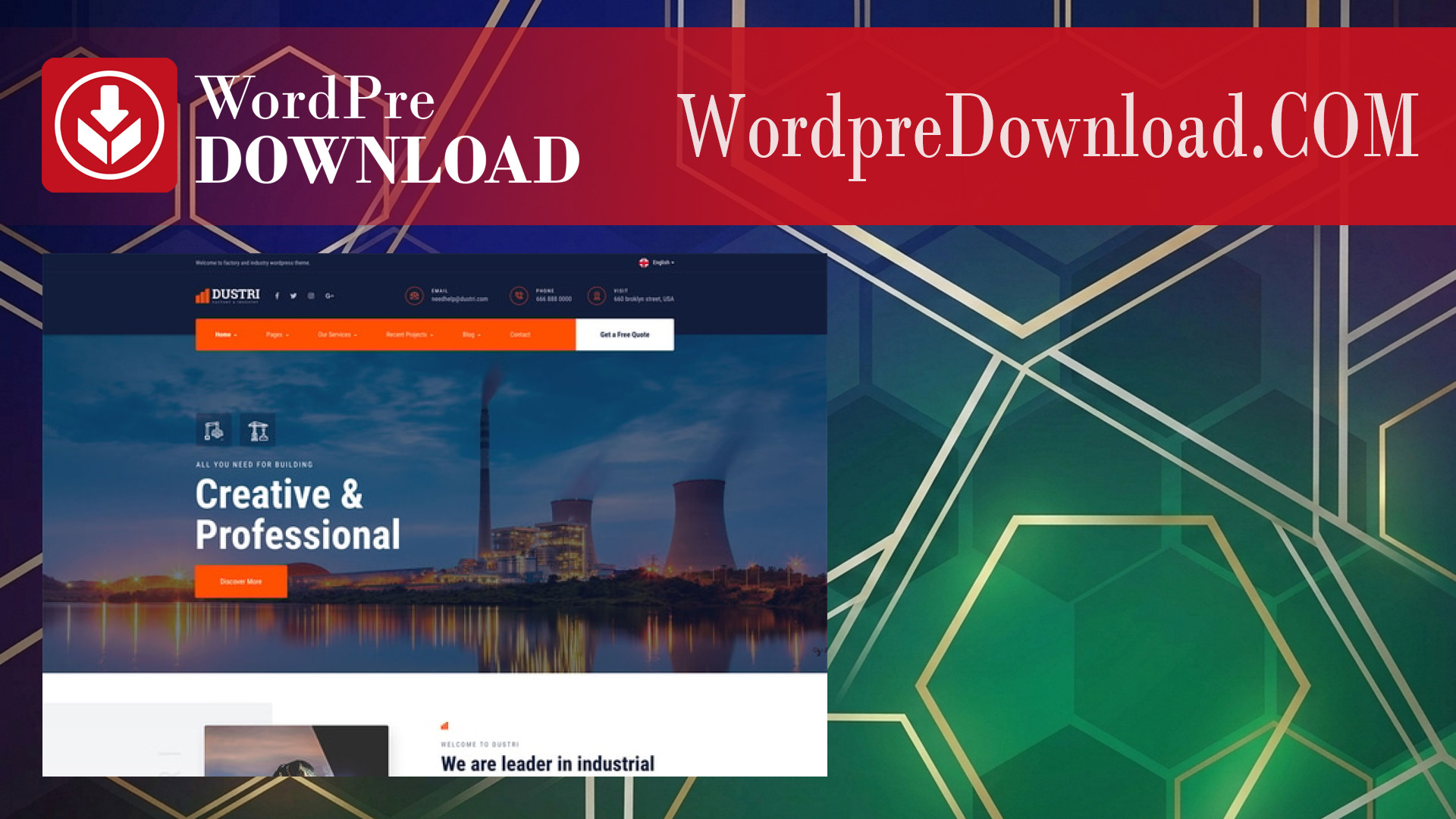 Dustri – Factory and Industrial Template Kit – Wordpredownload.com