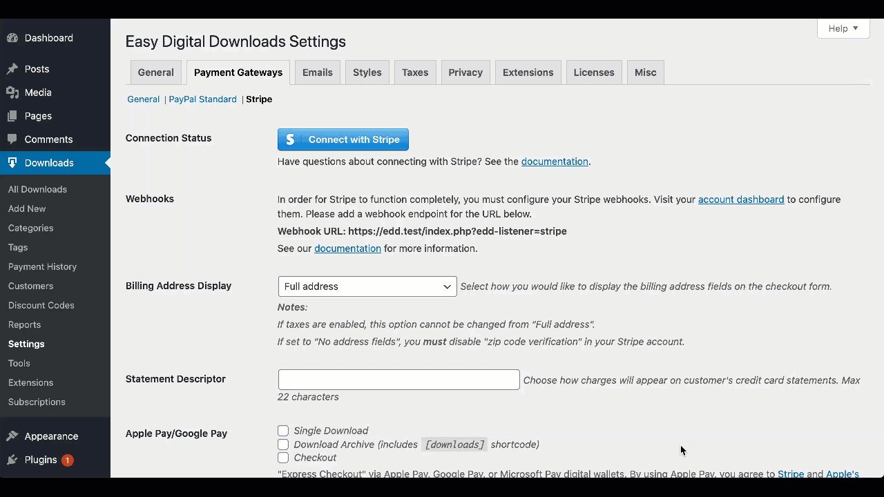 Easy Digital Downloads Stripe Payment Gateway – WordpreDownload.COM