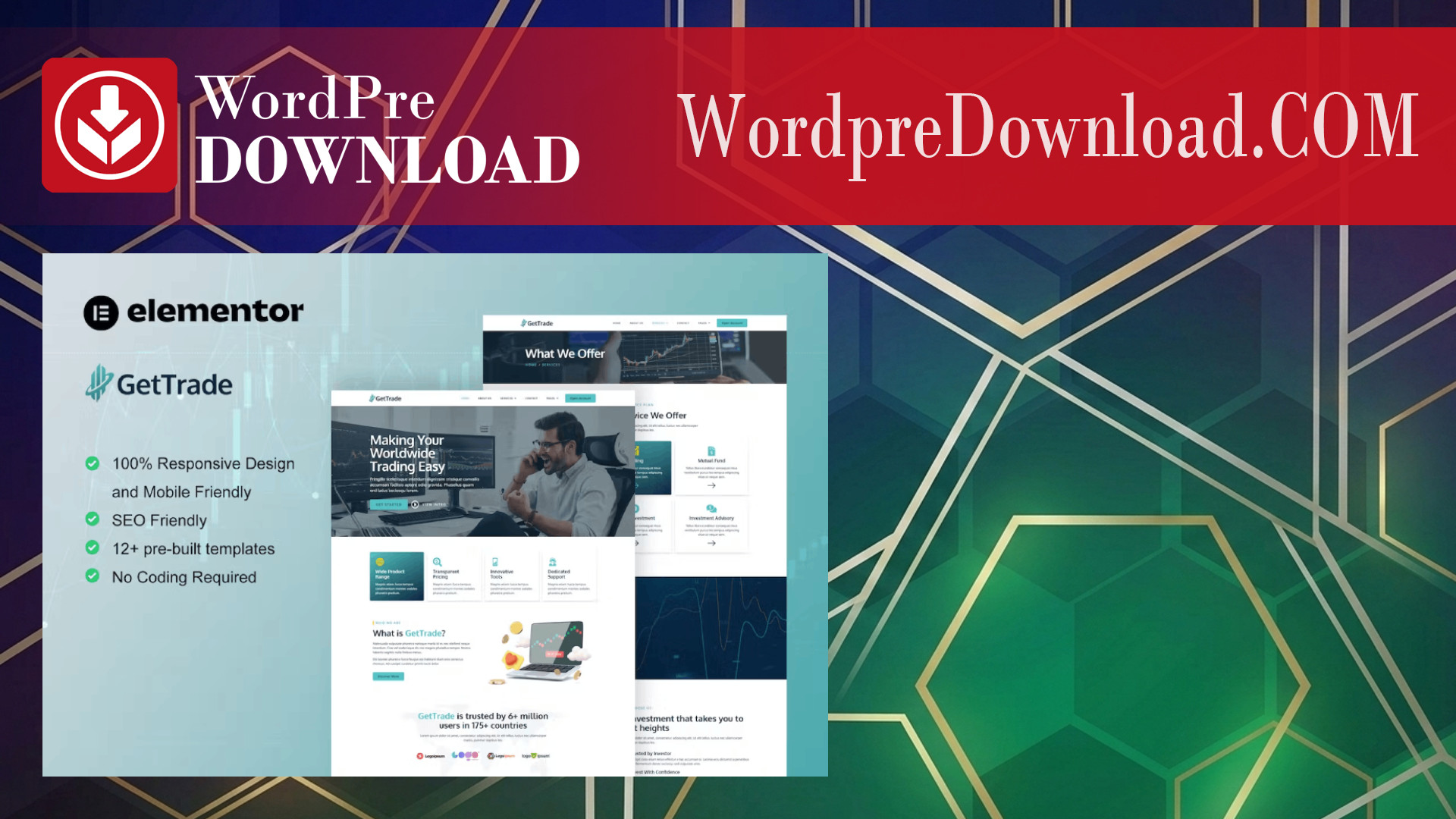 GetTrade – Trading and Investment Elementor Template Kit – WordpreDownload.COM