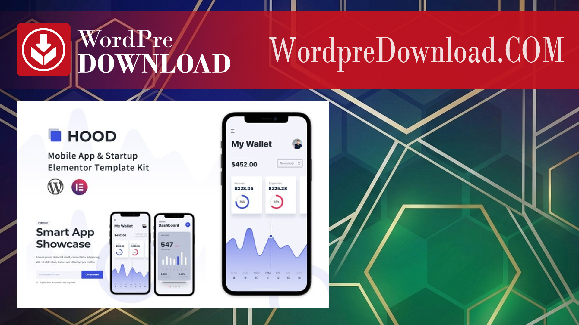 Hood – Mobile App and Startup Elementor Template Kit – Wordpredownload.com