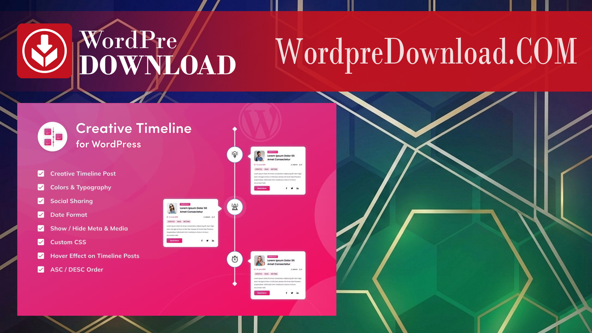 Creative Timeline for WordPress – WordpreDownload.COM