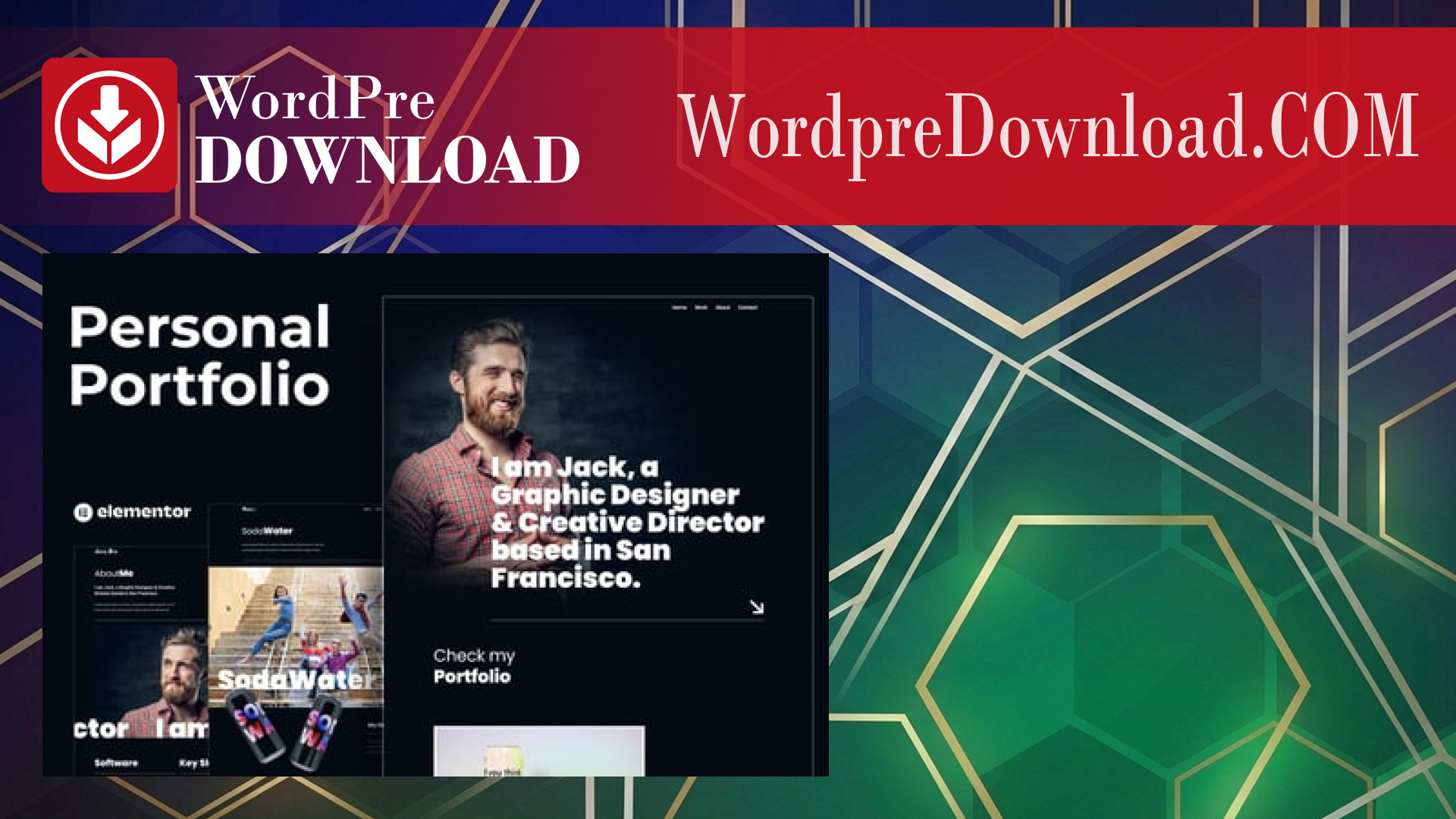 Jack.Dir – Personal Design Portfolio Elementor Template Kit – WordpreDownload.COM