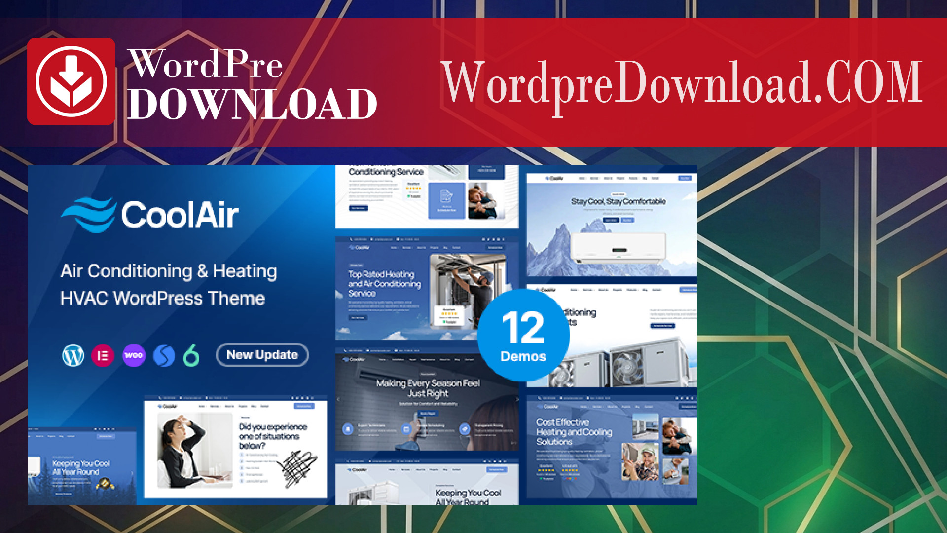 Coolair – Air Conditioning and Heating HVAC WordPress – WordpreDownload.COM