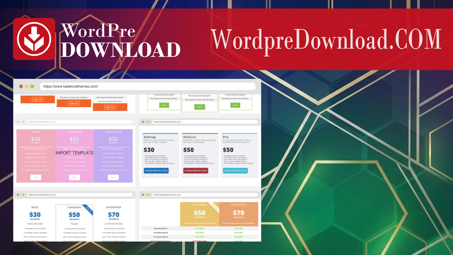Kadence WP Pricing Table Plugin – WordpreDownload.COM