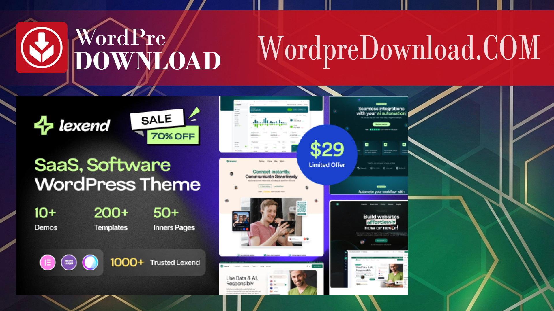 Lexend – Software, SaaS and Startup WordPress Theme – WordpreDownload.COM