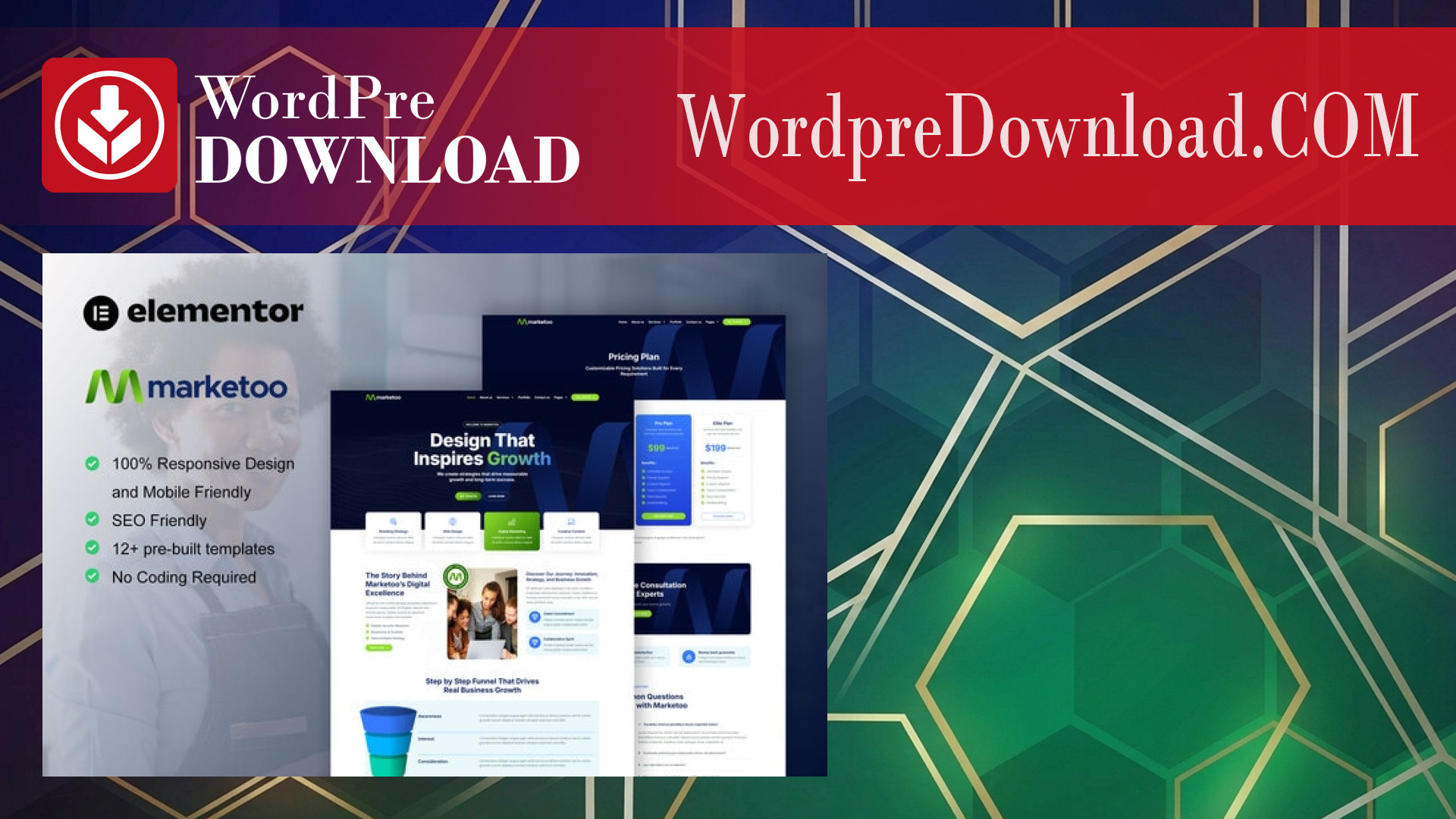 Marketoo – Digital Marketing Agency Elementor Pro Template Kit – WordpreDownload.COM