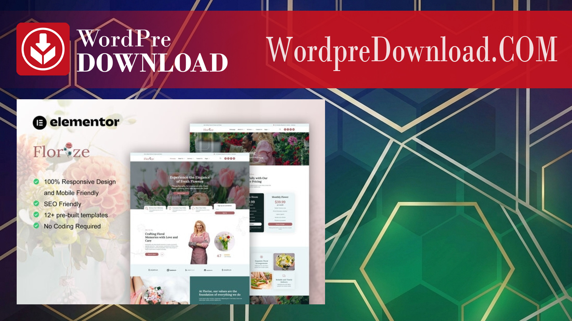 Florize – Florist and Flower Boutique Elementor Template Kit – WordpreDownload.COM
