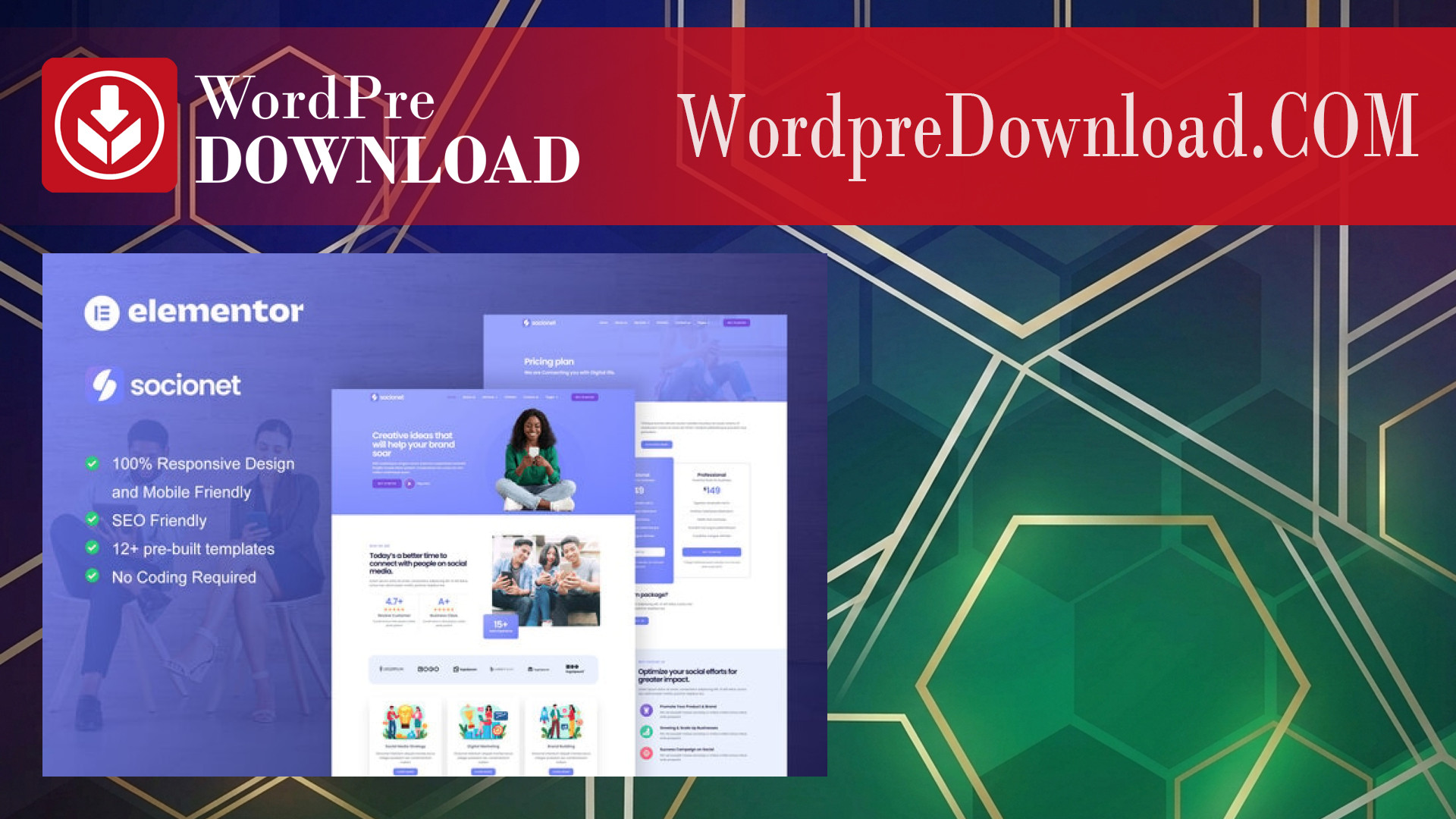 Socionet – Social Media Marketing Agency Elementor Template Kit – WordpreDownload.COM