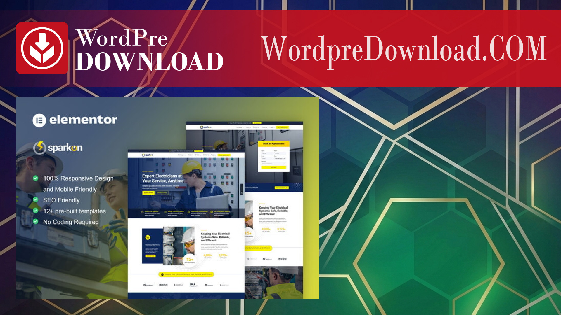 Sparkon – Electrical Installation and Maintenance Service Elementor Pro Template Kit – WordpreDownload.COM