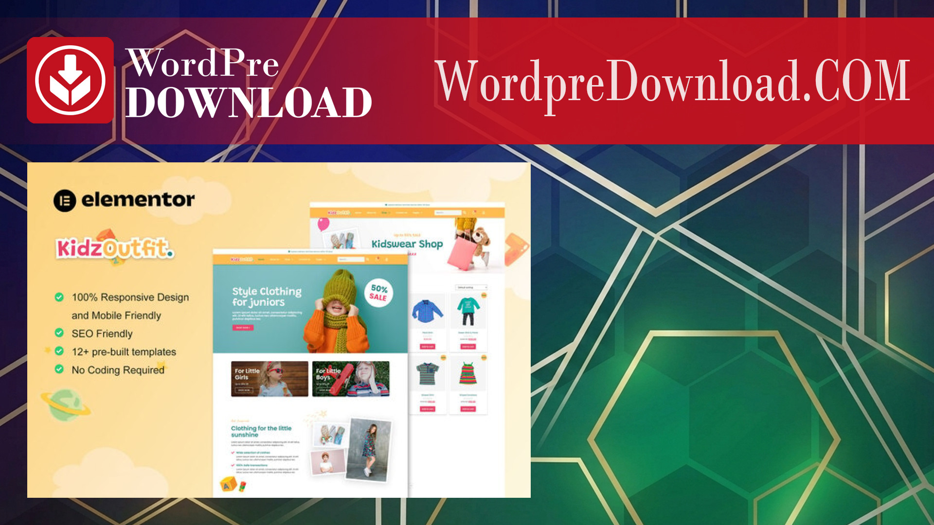 KidzOutfit – WooCommerce Kids Fashion Shop Elementor Template Kit – WordpreDownload.COM