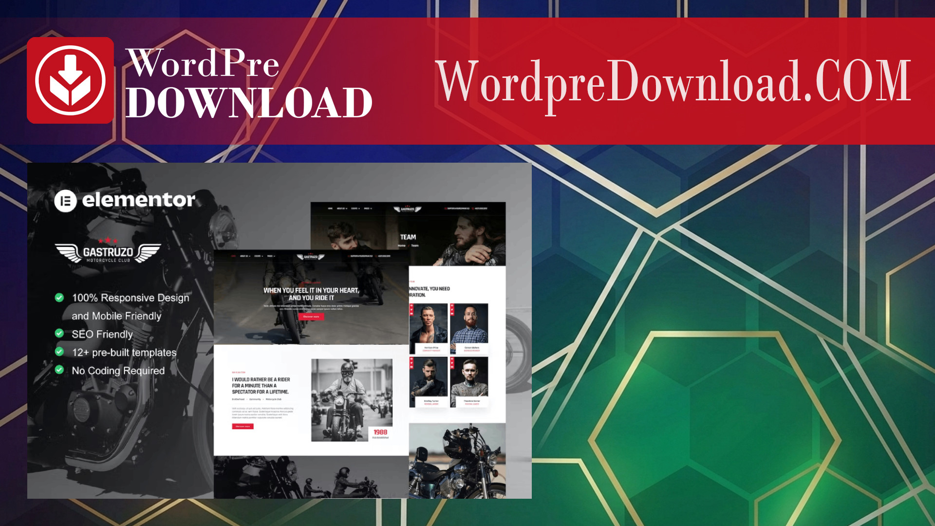 Gastruzo – Motorcycle Club Elementor Template Kit – Wordpredownload.com