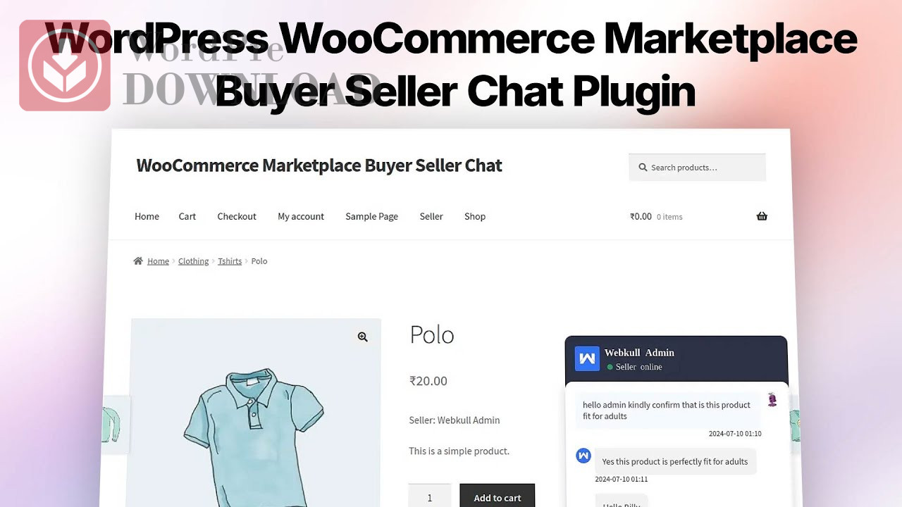 WordPress WooCommerce Marketplace Buyer Seller Chat Plugin