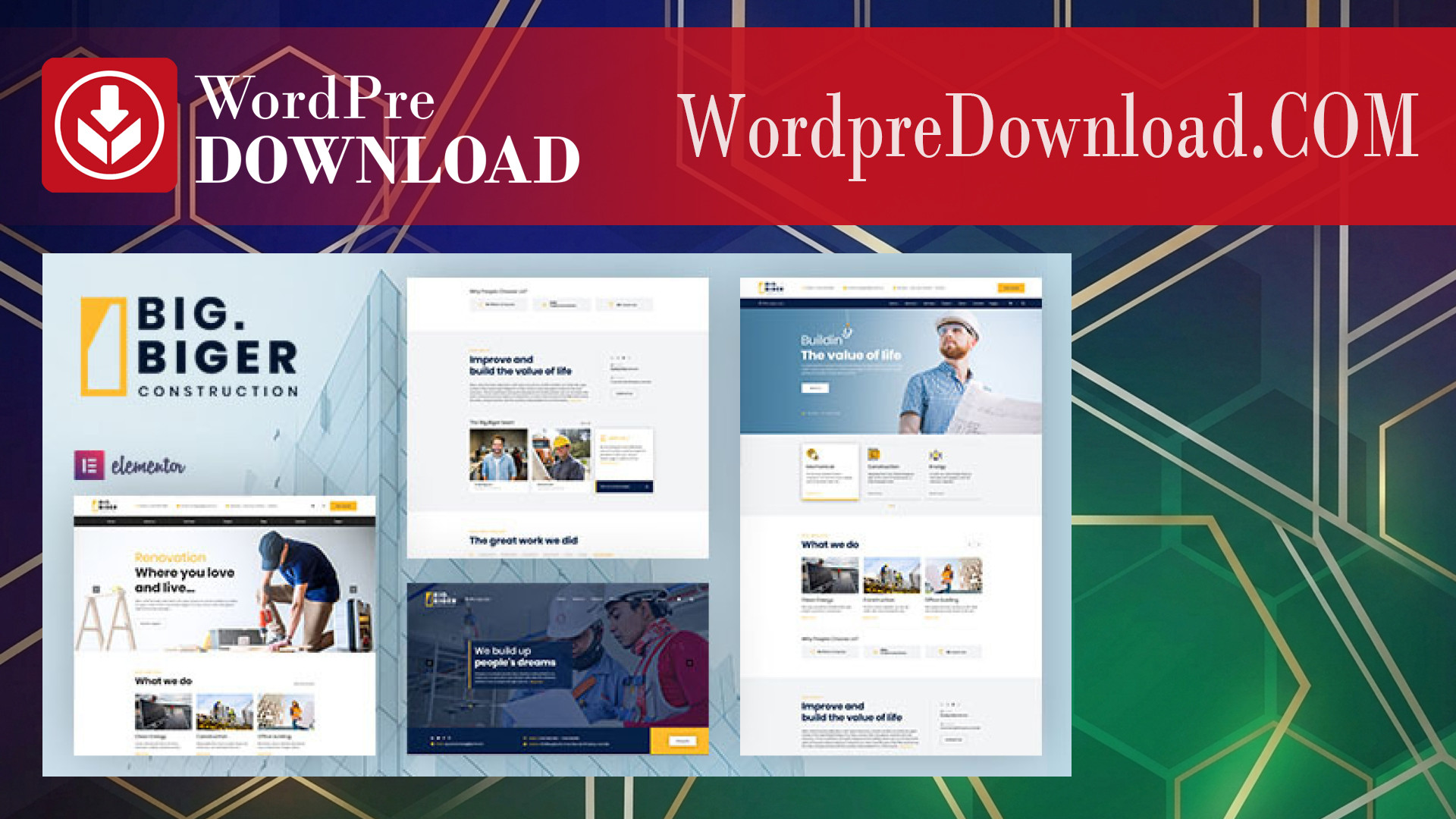 Bigger – Construction WordPress Theme – WordpreDownload.COM