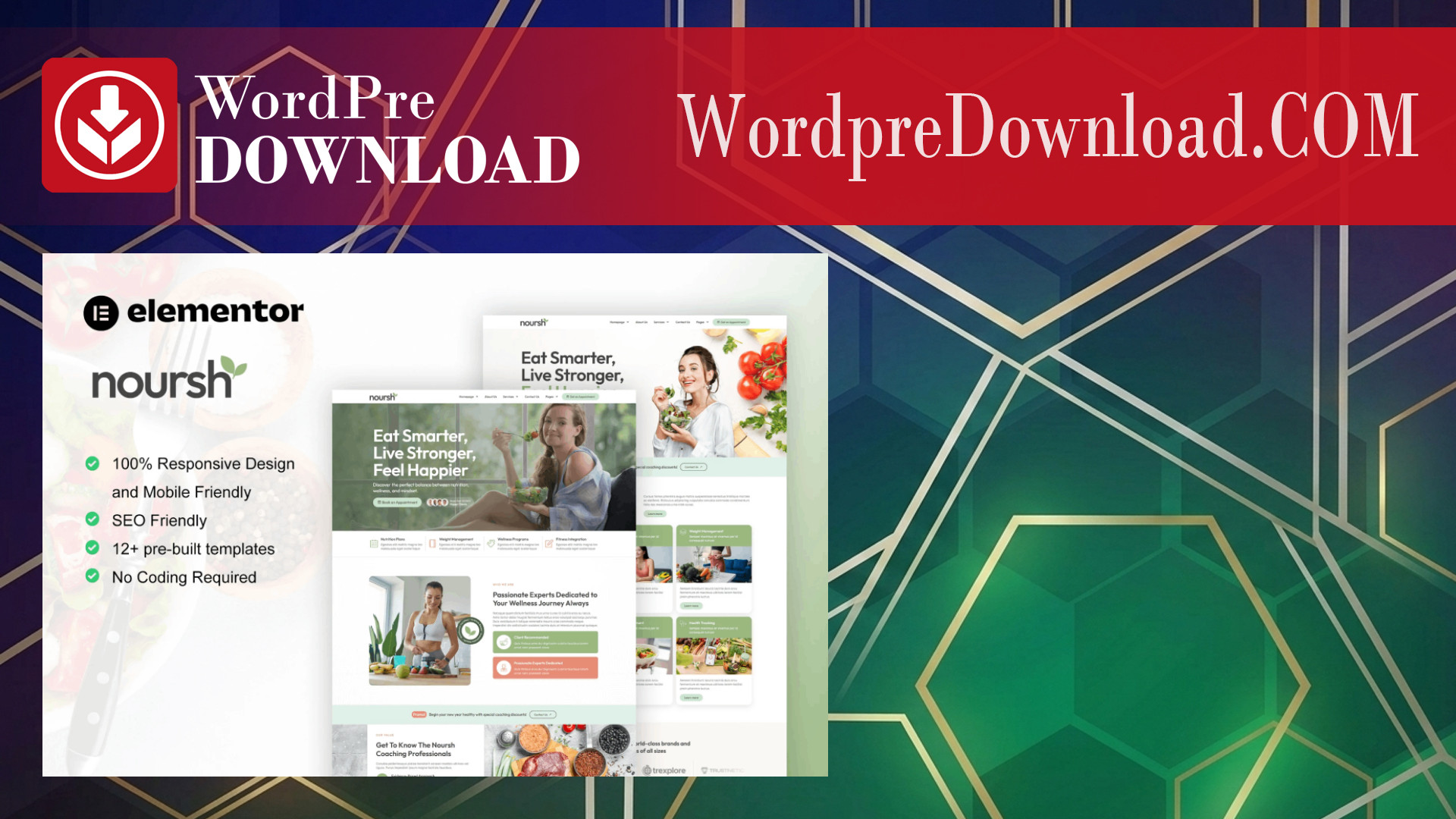 Noursh – Healthy Food and Nutrition Elementor Pro Template Kit – WordpreDownload.COM