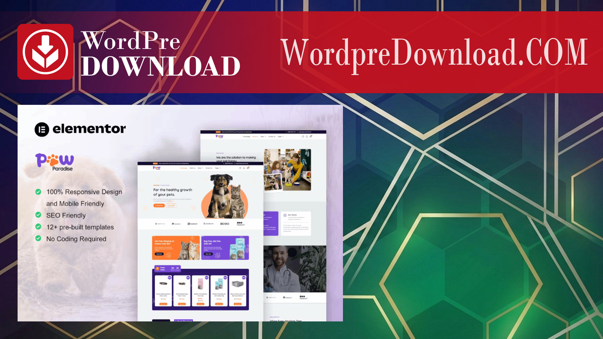 PawParadise – WooCommerce Pet Shop Elementor Template Kit – WordpreDownload.COM