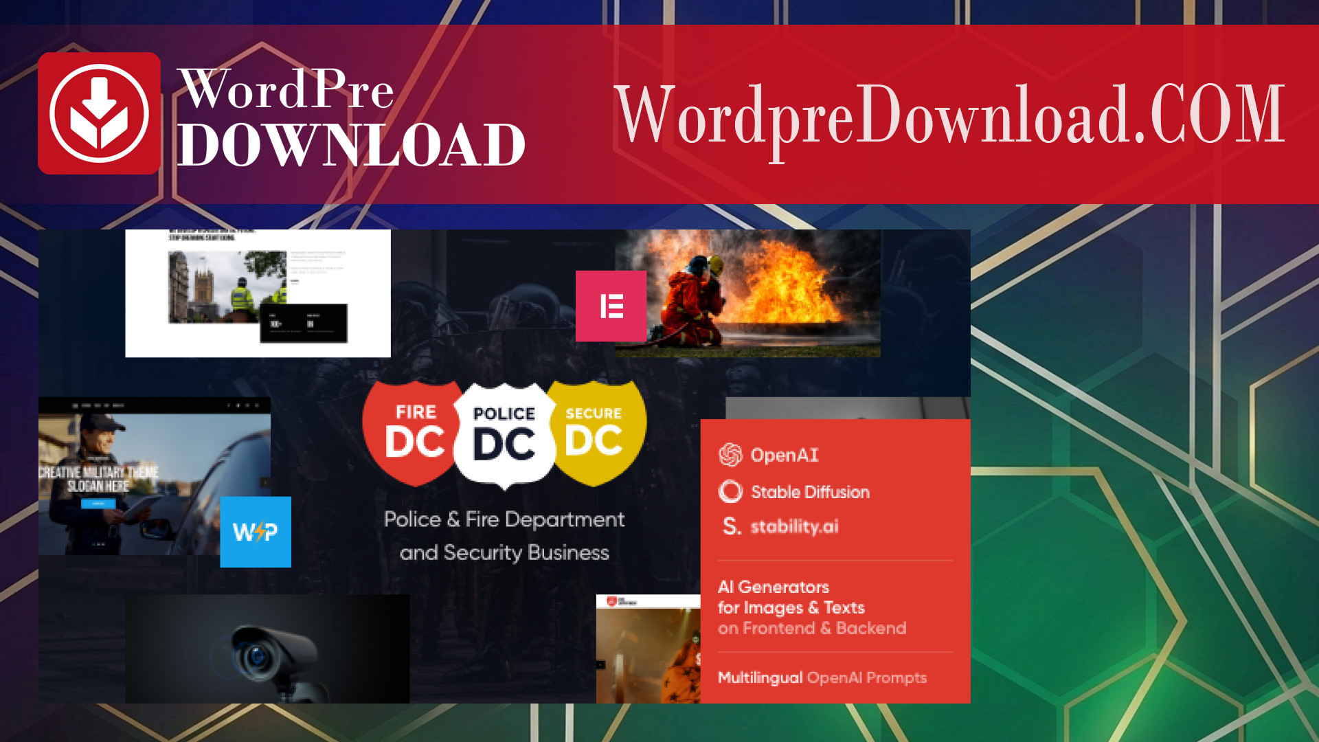Police and Fire Department and Security Business WordPress Theme – WordpreDownload.COM