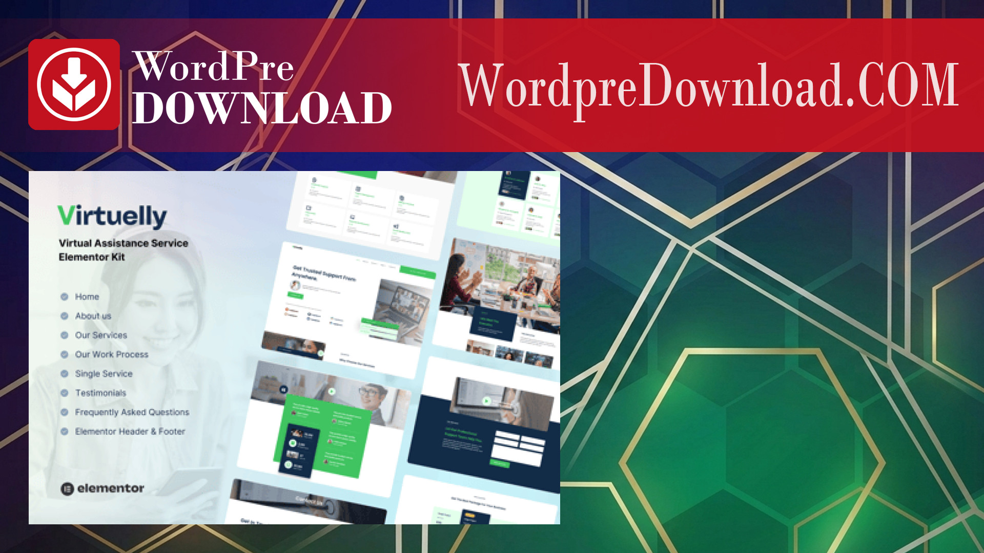 Virtuelly – Virtual Assistant Service Elementor Template Kit – WordpreDownload.COM
