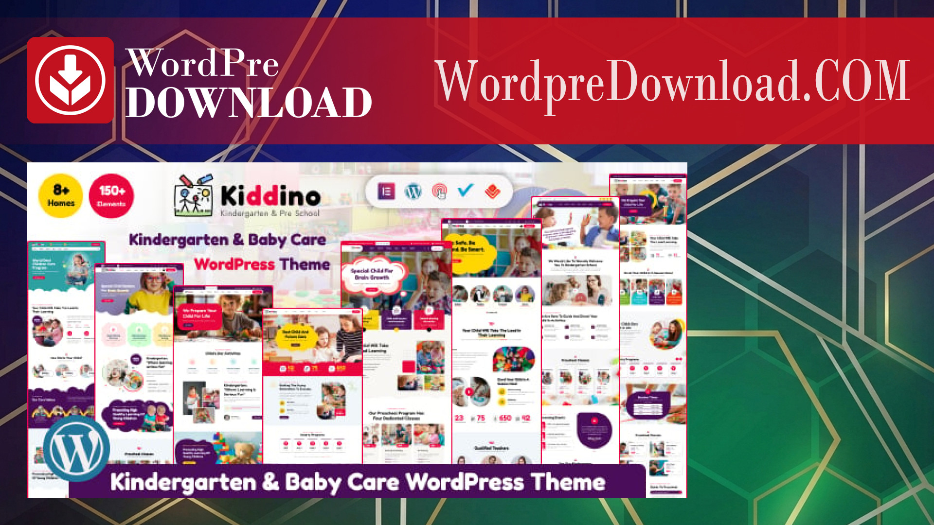 Kiddino – Kids and Kindergarten WordPress Theme – WordpreDownload.COM