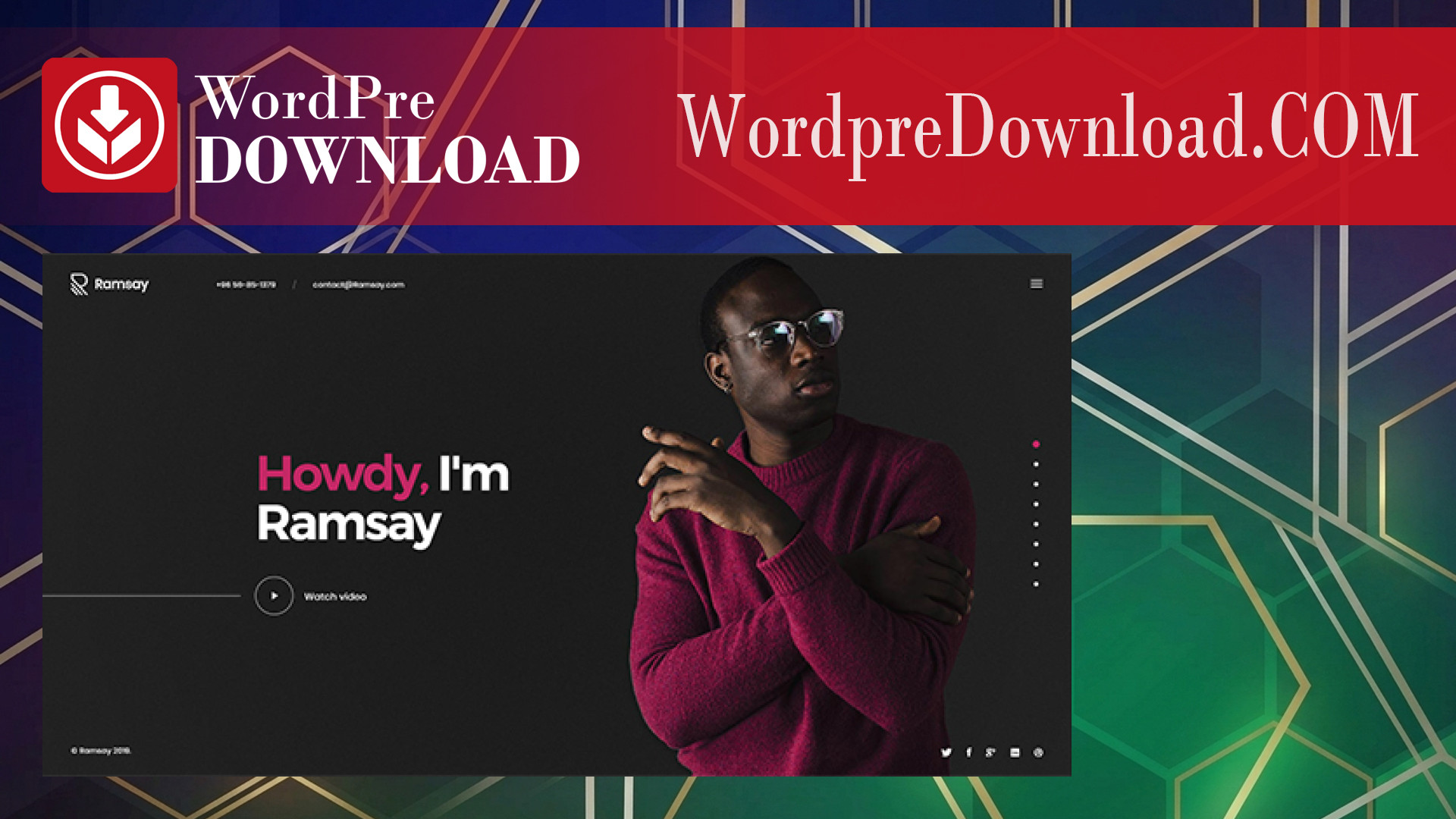 Ramsay – Personal CV/Resume WordPress Theme – WordpreDownload.COM