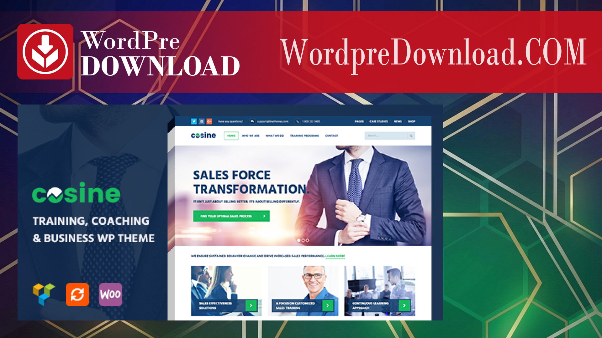 Cosine – Training, Coaching and Business WordPress Theme – WordpreDownload.COM