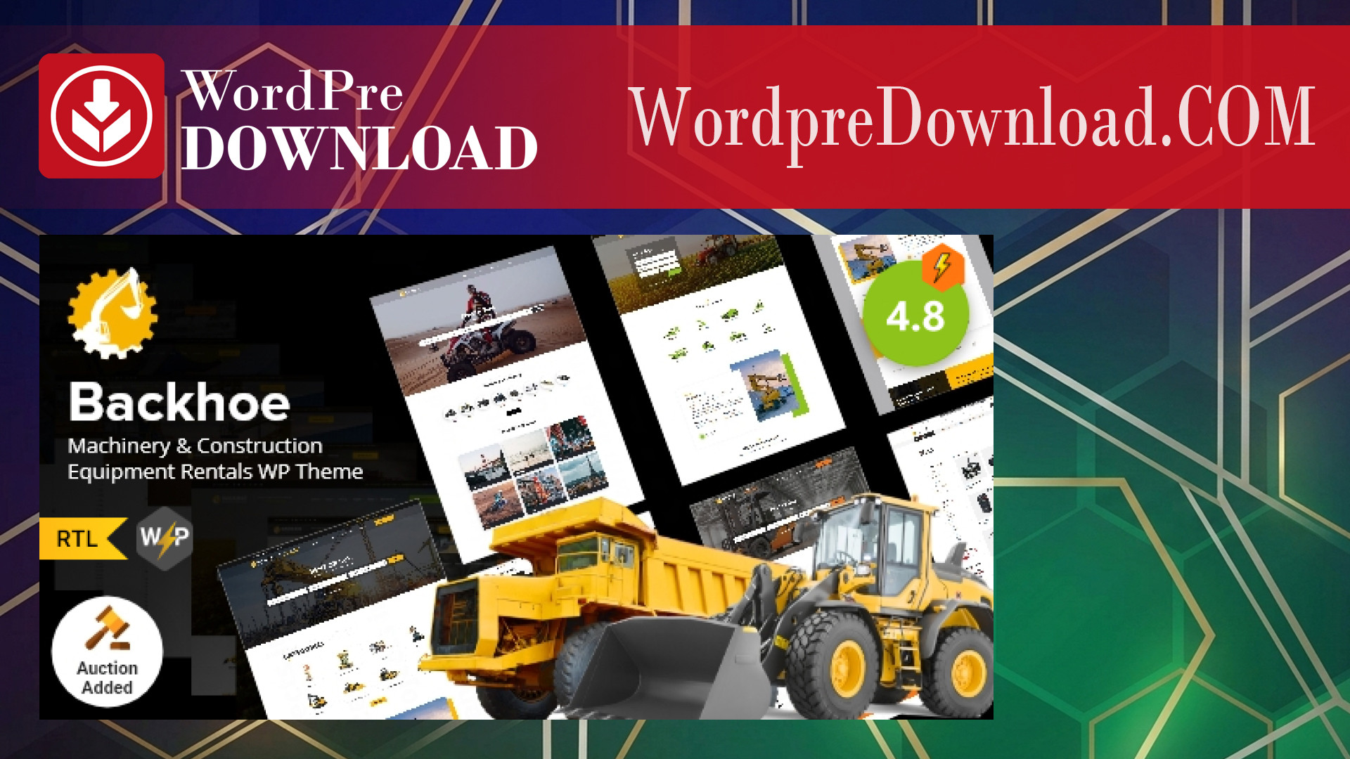 Backhoe – Heavy Equipment Rentals WordPress Theme – WordpreDownload.COM