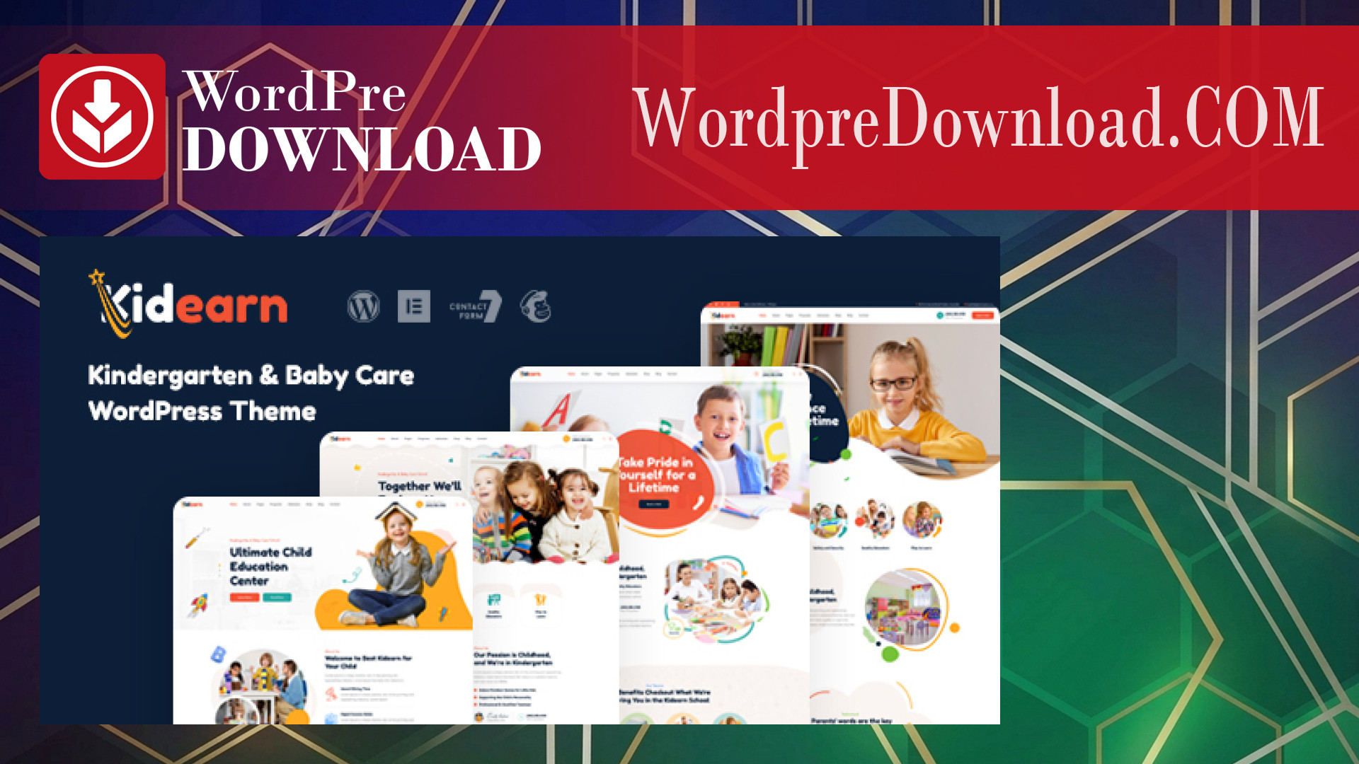 Kidearn – Kindergarten and Baby Care WordPress Theme – WordpreDownload.COM