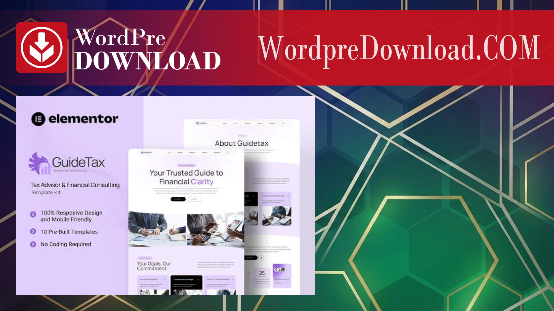 GuideTax – Tax Advisor and Financial Colsulting Elementor Template Kit – WordpreDownload.COM