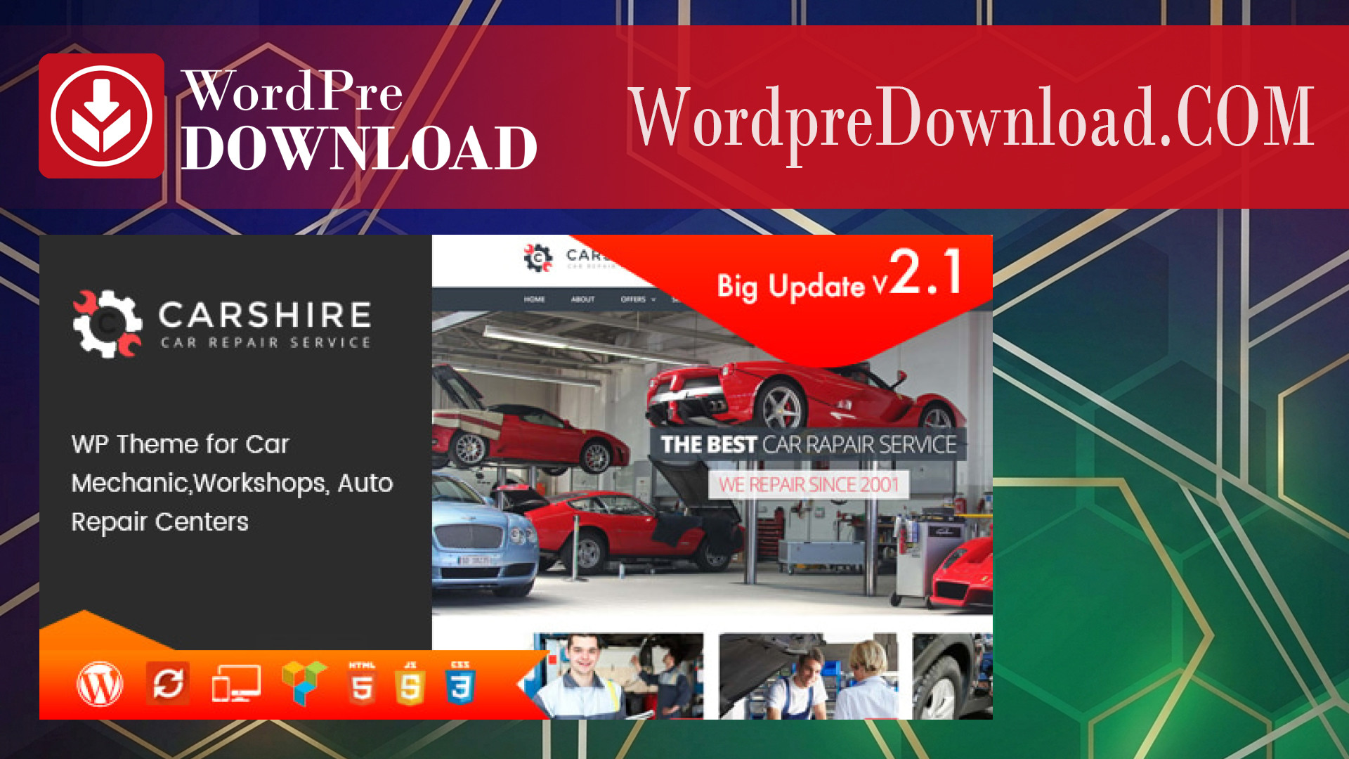 Car Shire – Auto Mechanic and Repair WordPress Theme – WordpreDownload.COM