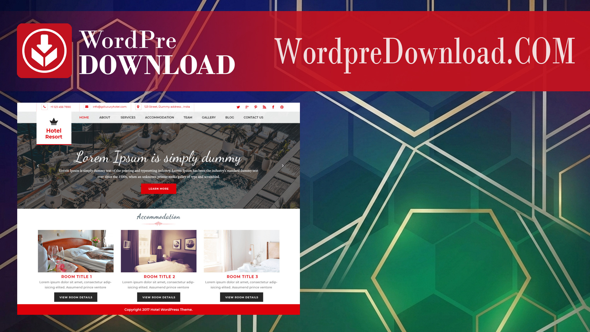 Hotel WordPress Theme – WordpreDownload.COM