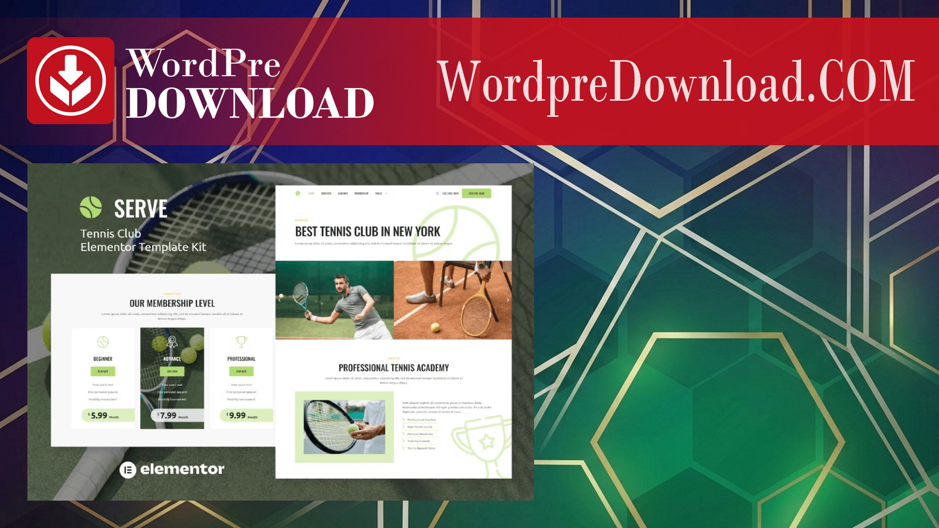 Serve – Tennis School and Sport Club Elementor Template Kit – WordpreDownload.COM