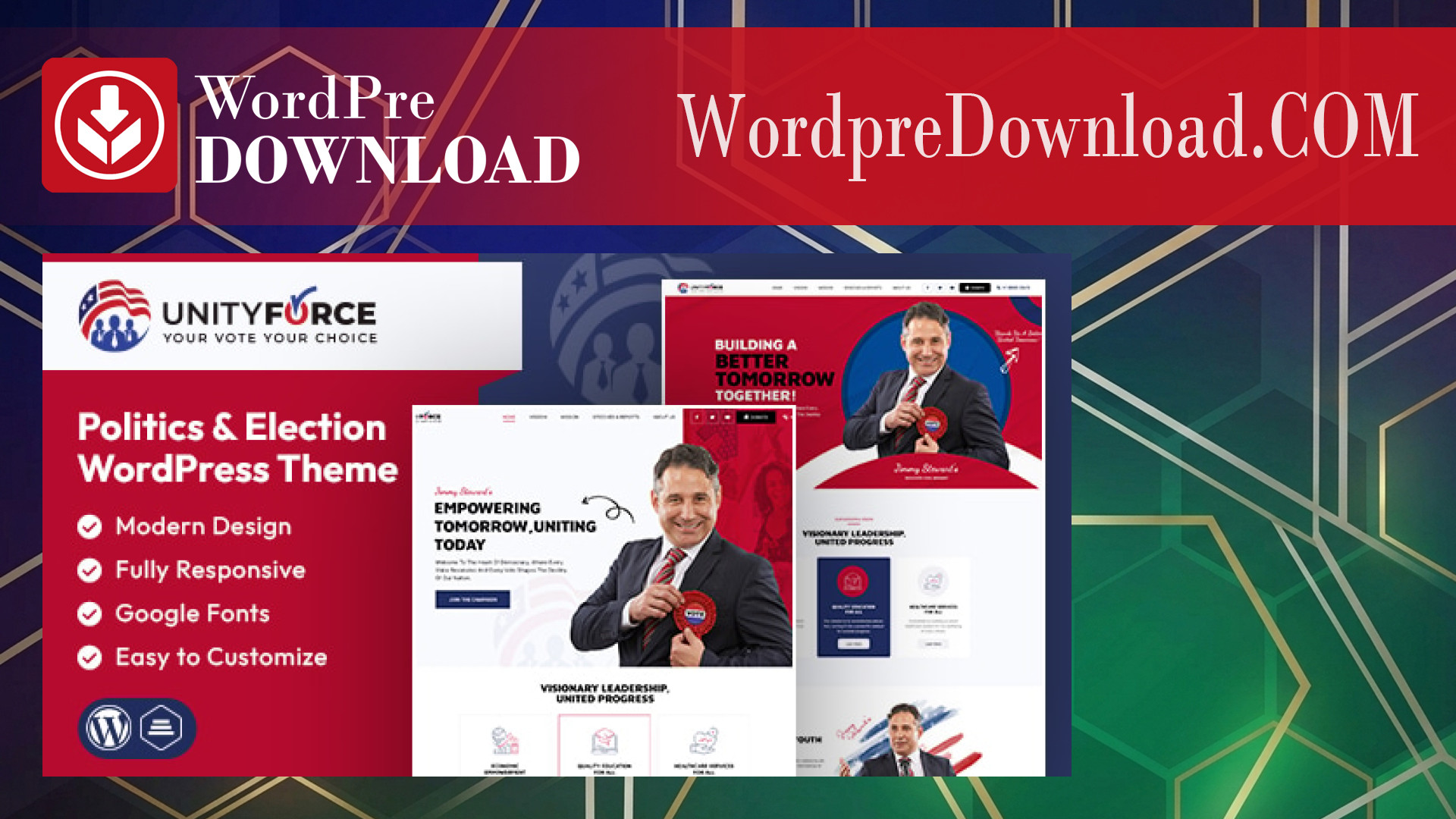 UnityForce | Politics and Election WordPress Theme – WordpreDownload.COM