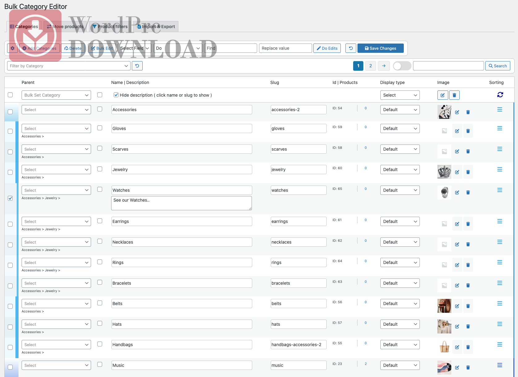 Bulk Category Editor for WooCommerce – WordpreDownload.COM