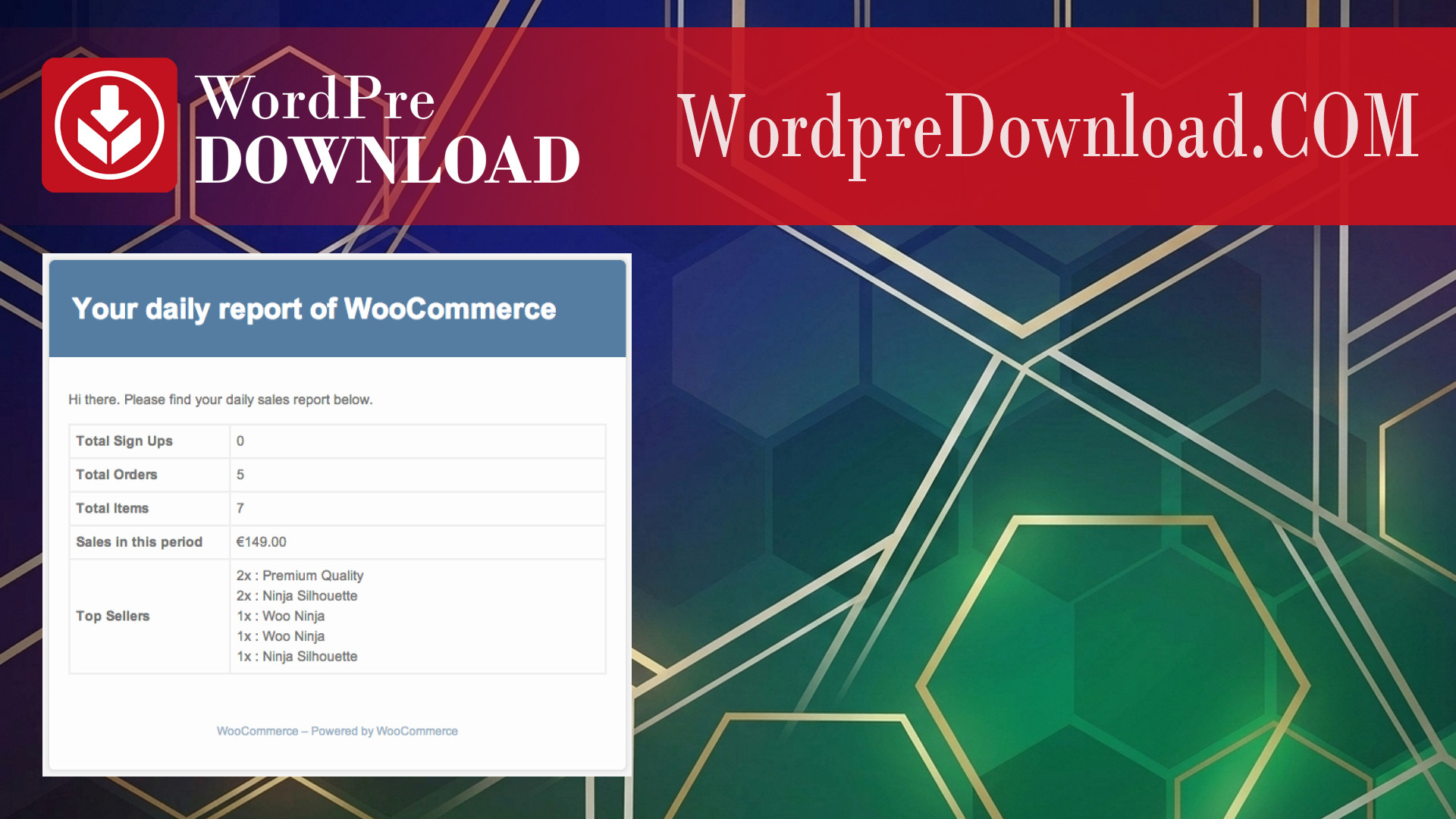 WooCommerce Sales Report Email – WordpreDownload.COM