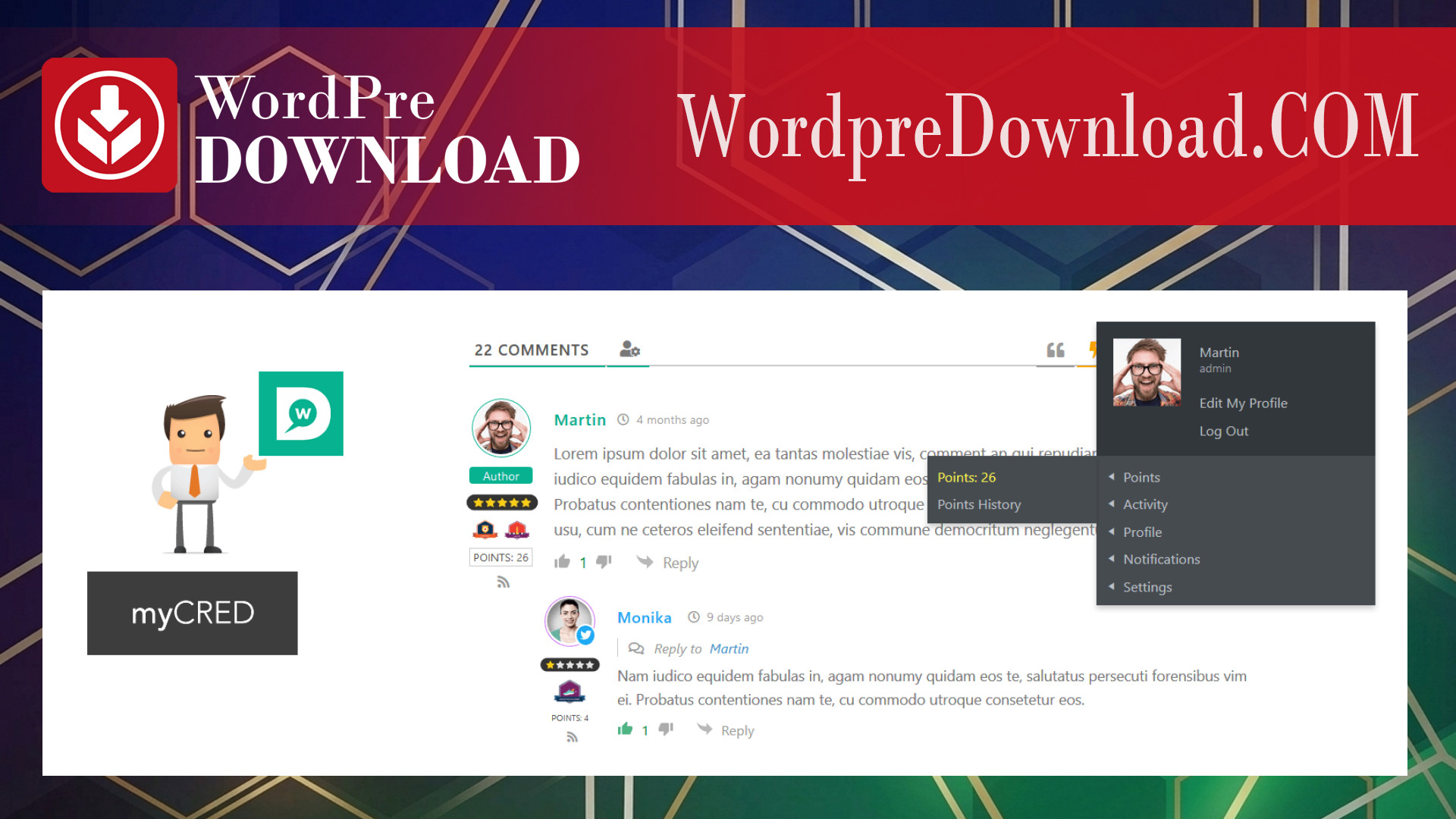 wpDiscuz myCRED Integration – WordpreDownload.COM
