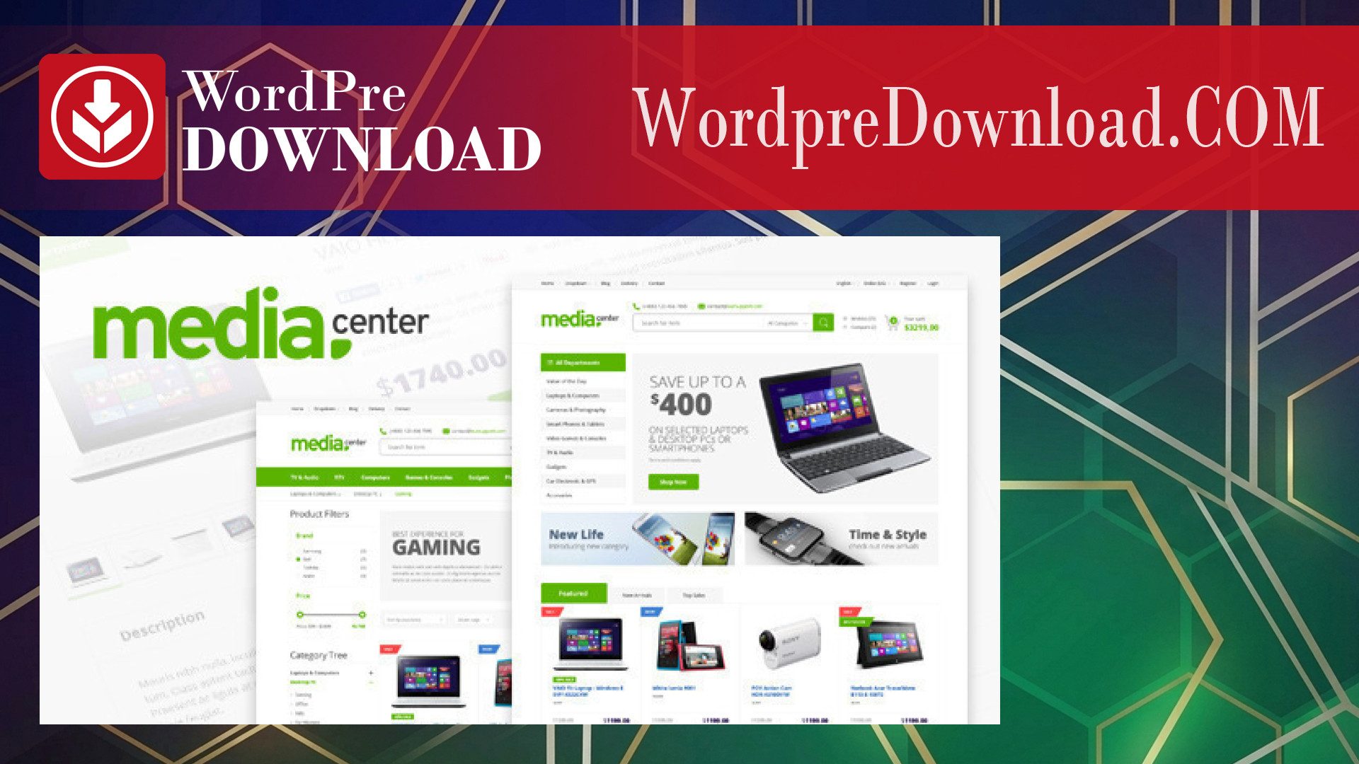 MediaCenter – Electronics Store WooCommerce Theme – WordpreDownload.COM