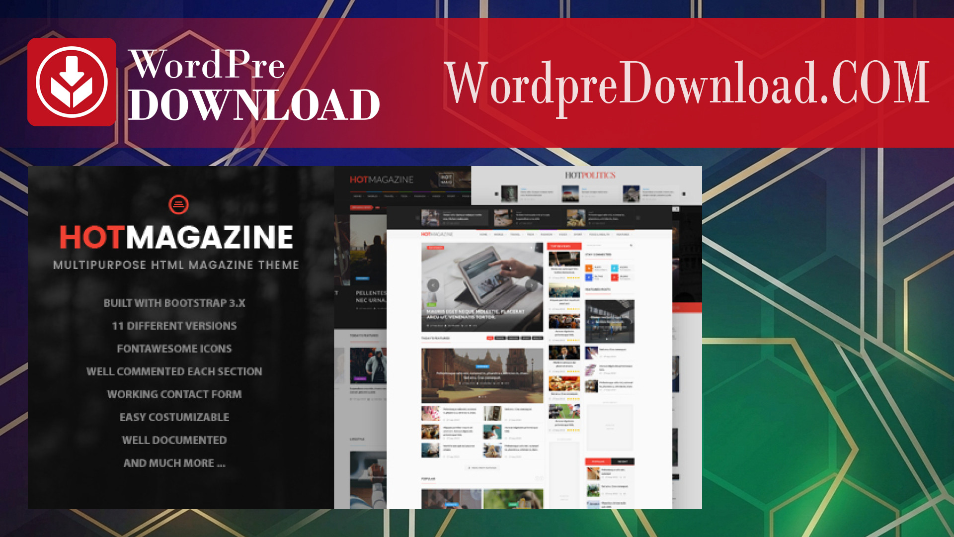 Hotmagazine – News and Magazine WordPress Theme – WordpreDownload.COM