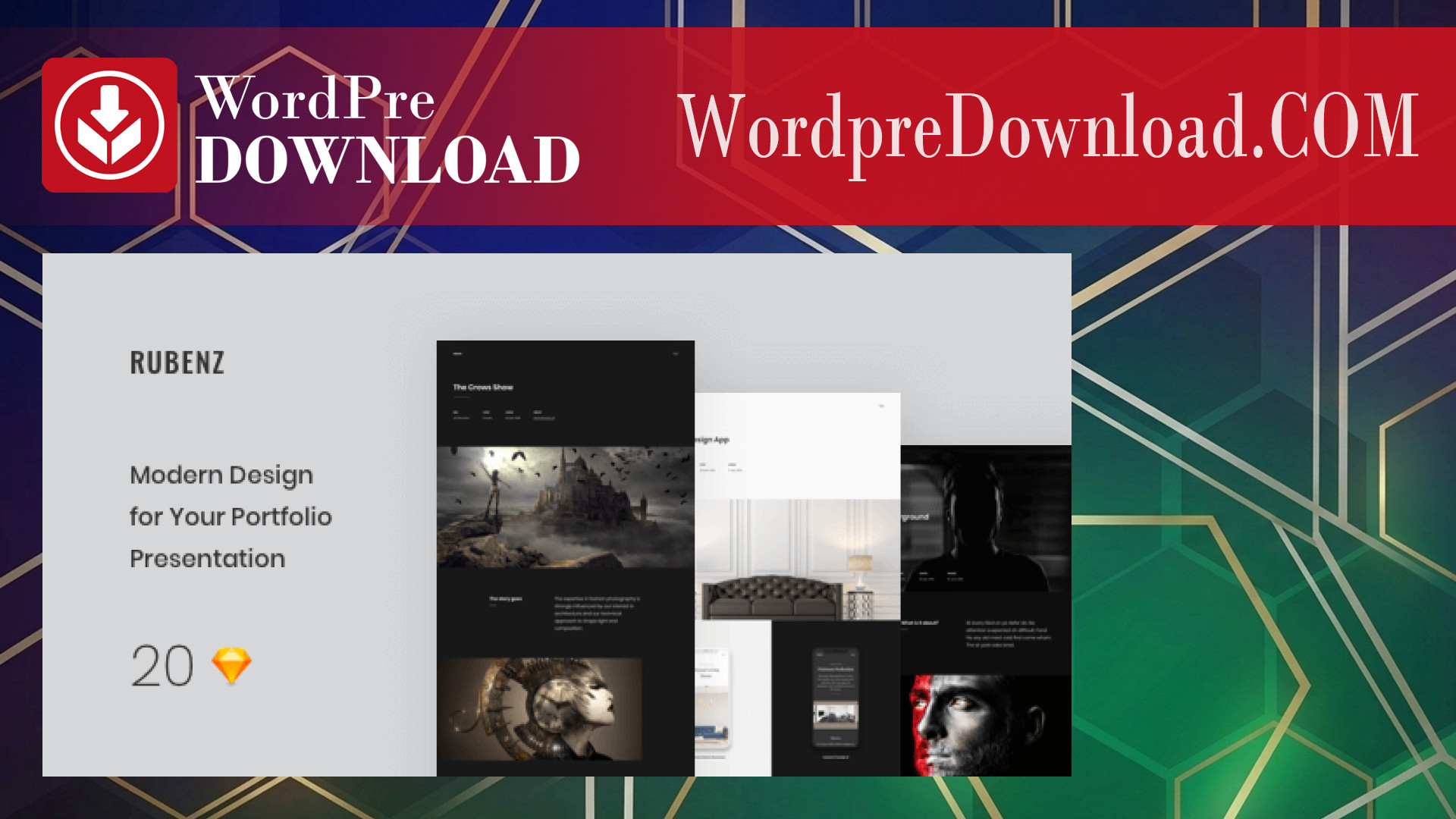 Rubenz Creative Portfolio AJAX Theme - WordpreDownload.COM