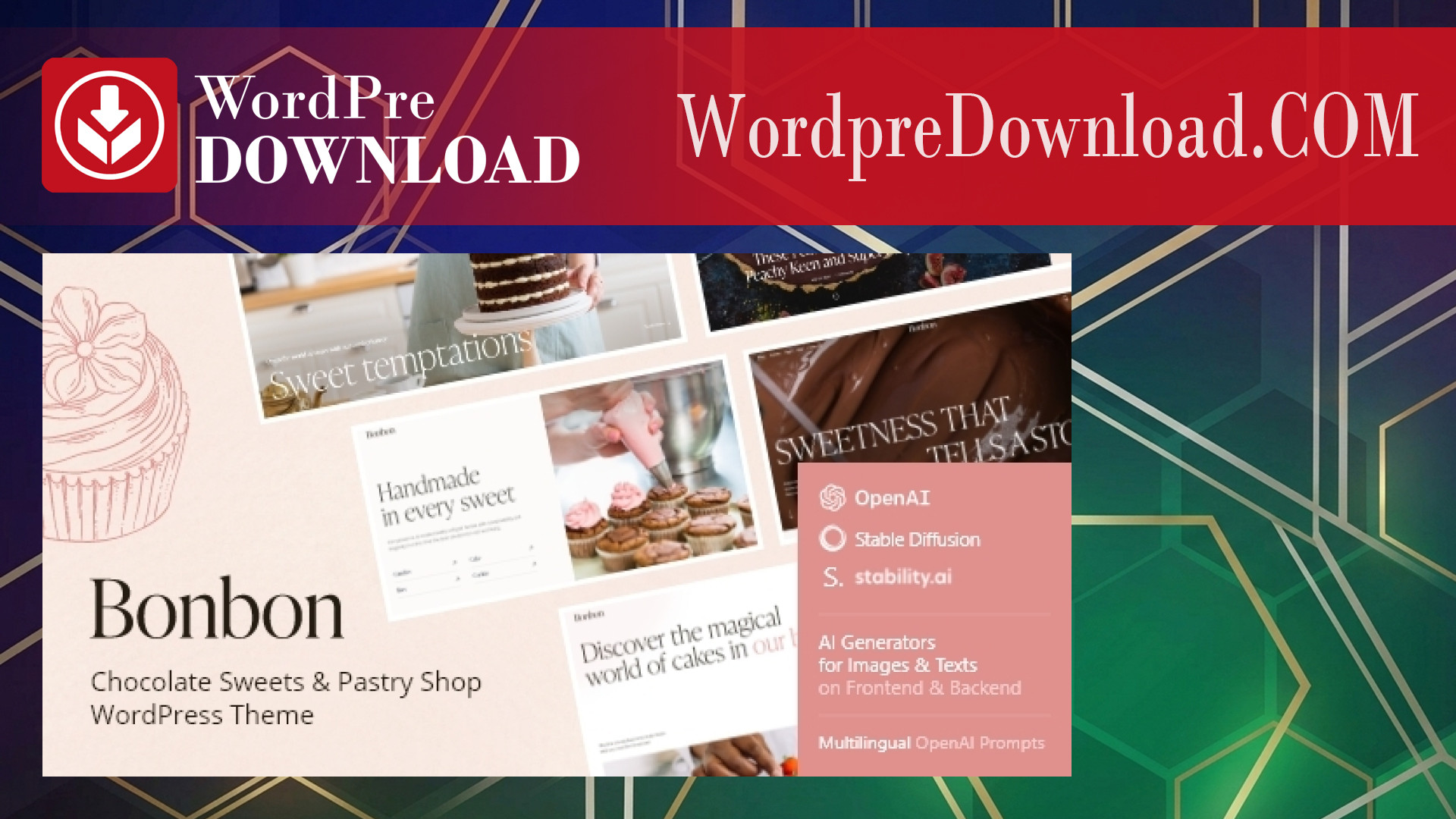 Bonbon – Chocolate and Pastry Shop WordPress Theme – WordpreDownload.COM