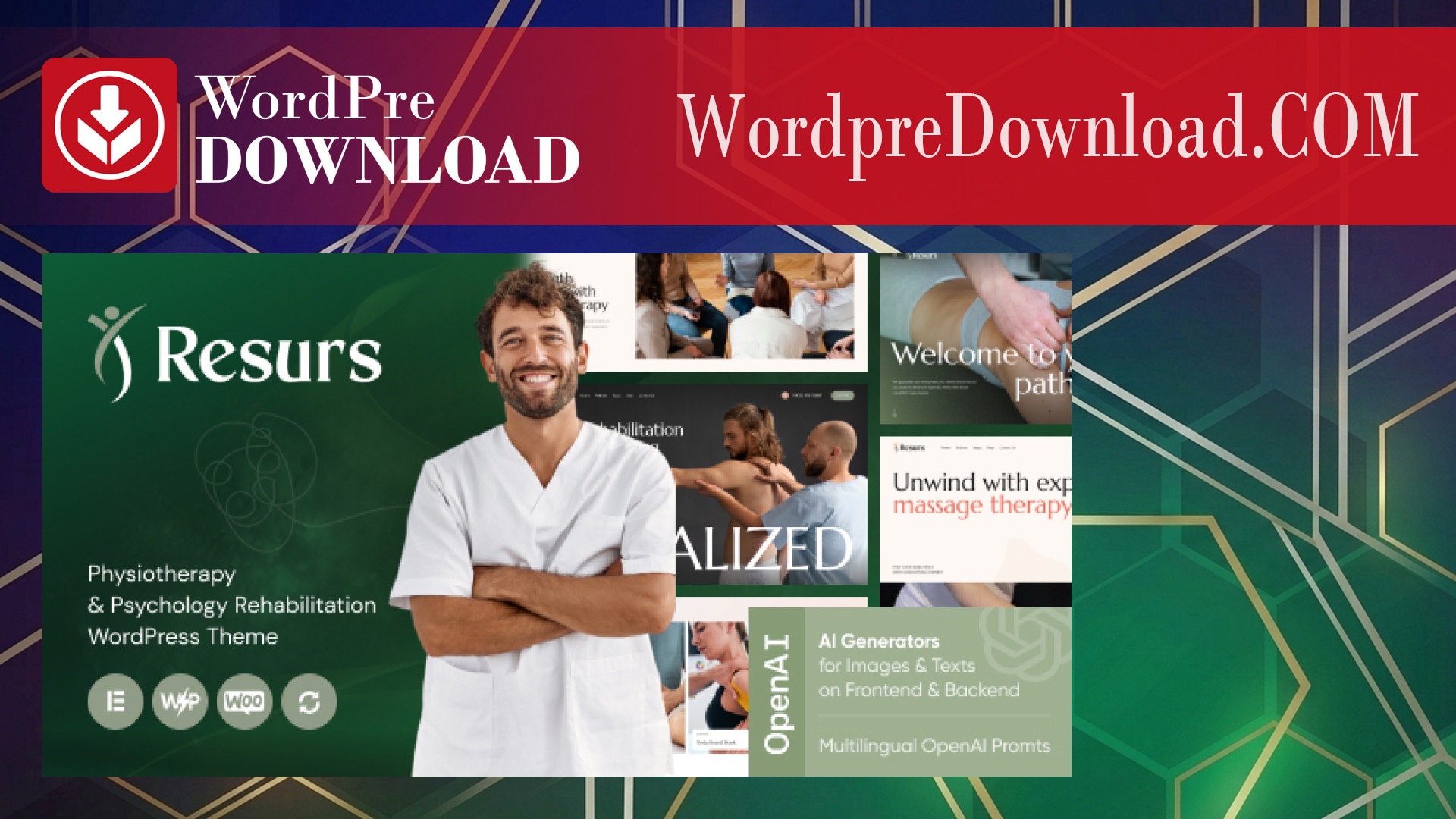 Resurs – Physiotherapy and Psychology Rehabilitation WordPress Theme – WordpreDownload.COM
