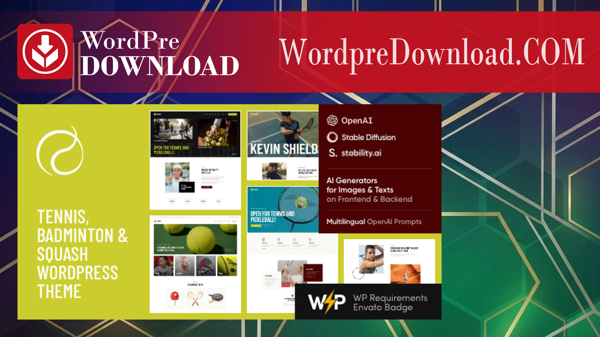 Racquet – Tennis, Badminton and Squash WordPress Theme – WordpreDownload.COM