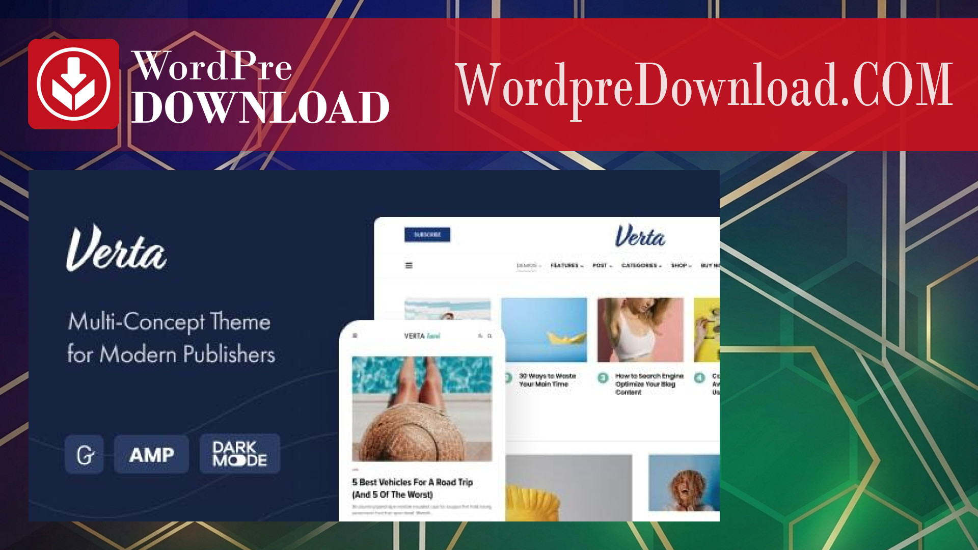 Verta – MultiConcept Modern Publishers WordPress Theme – WordpreDownload.COM