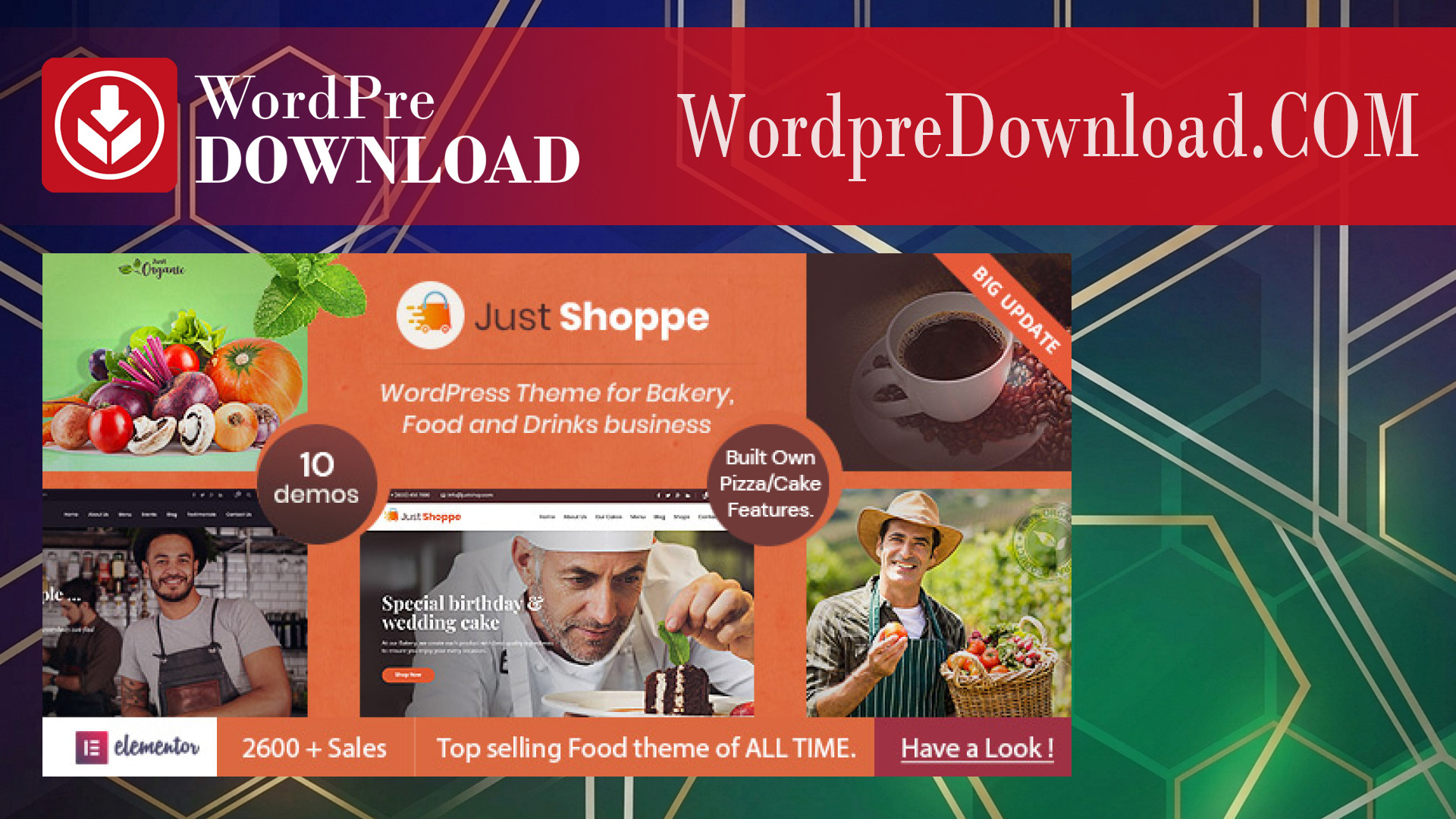 Justshoppe Elementor Cake Bakery Theme – WordpreDownload.COM