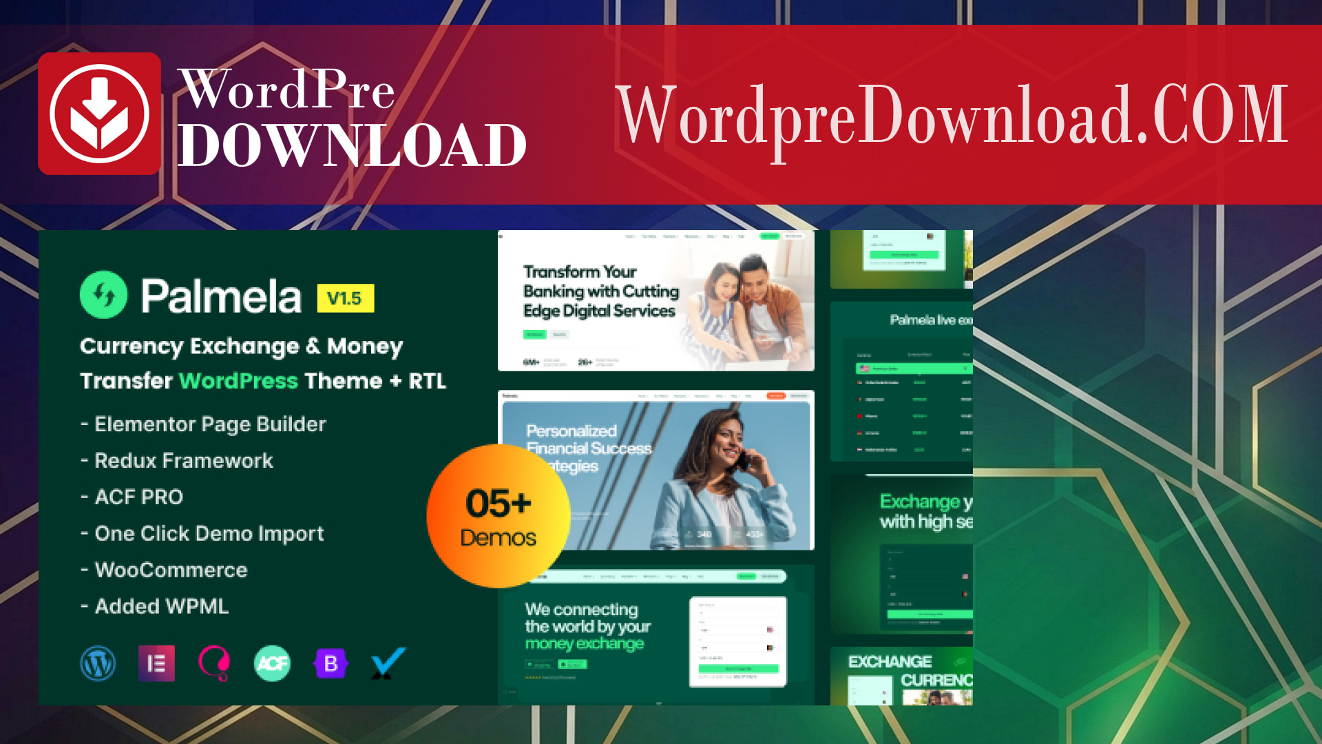 Palmela – Online Banking and Money Transfer WordPress Theme – WordpreDownload.COM