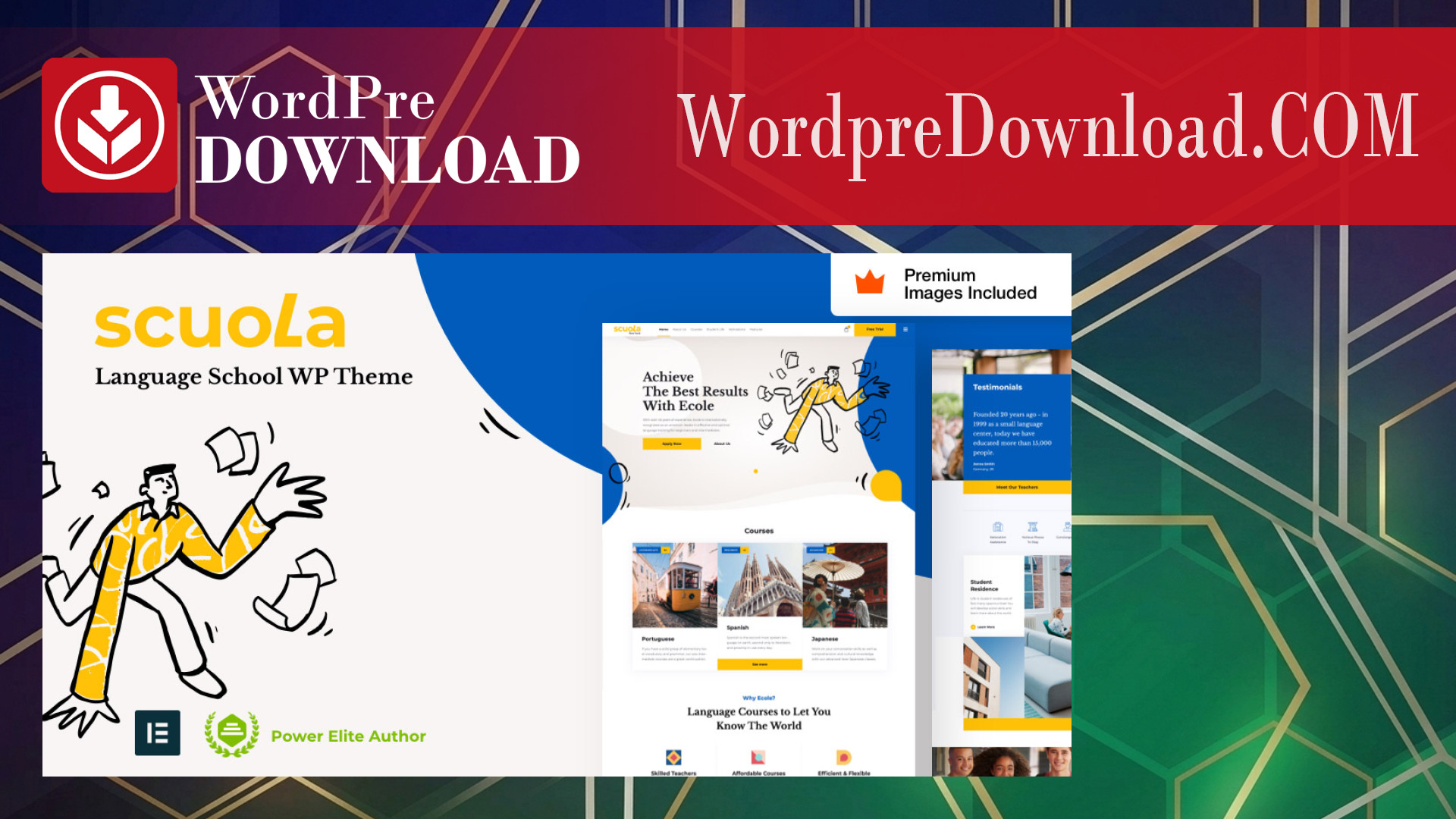 Scuola – Language School WordPress Elementor – WordpreDownload.COM